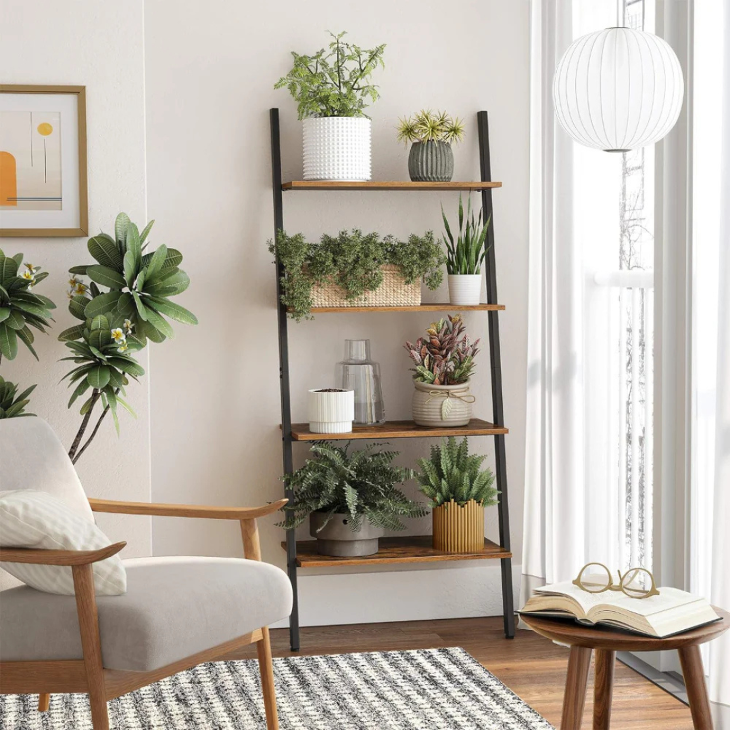 Estante Escalera Sander | 4 Niveles Estilo Industrial-2