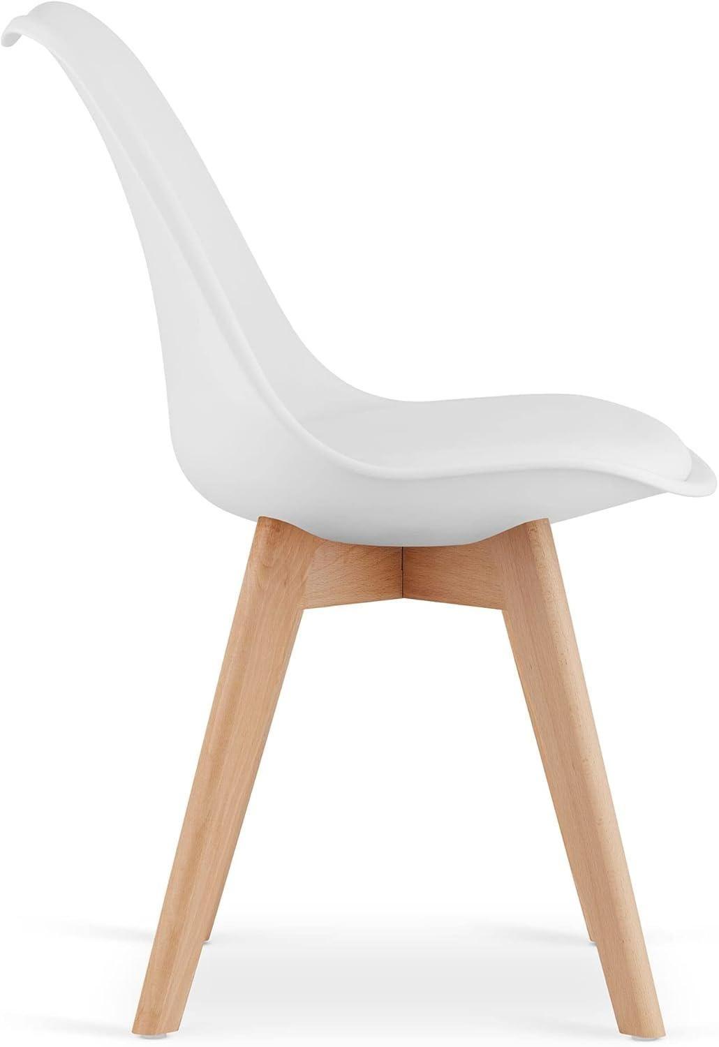 Pack 4 Tulip Blancas Acolchadas | Diseño Moderno-2