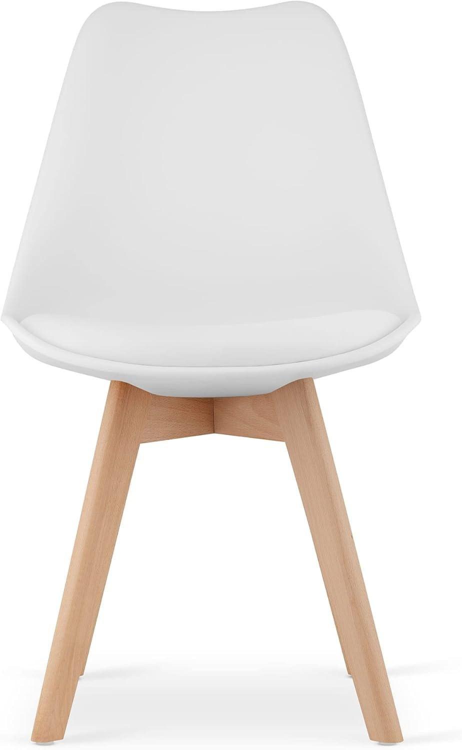 Pack 4 Tulip Blancas Acolchadas | Diseño Moderno-3