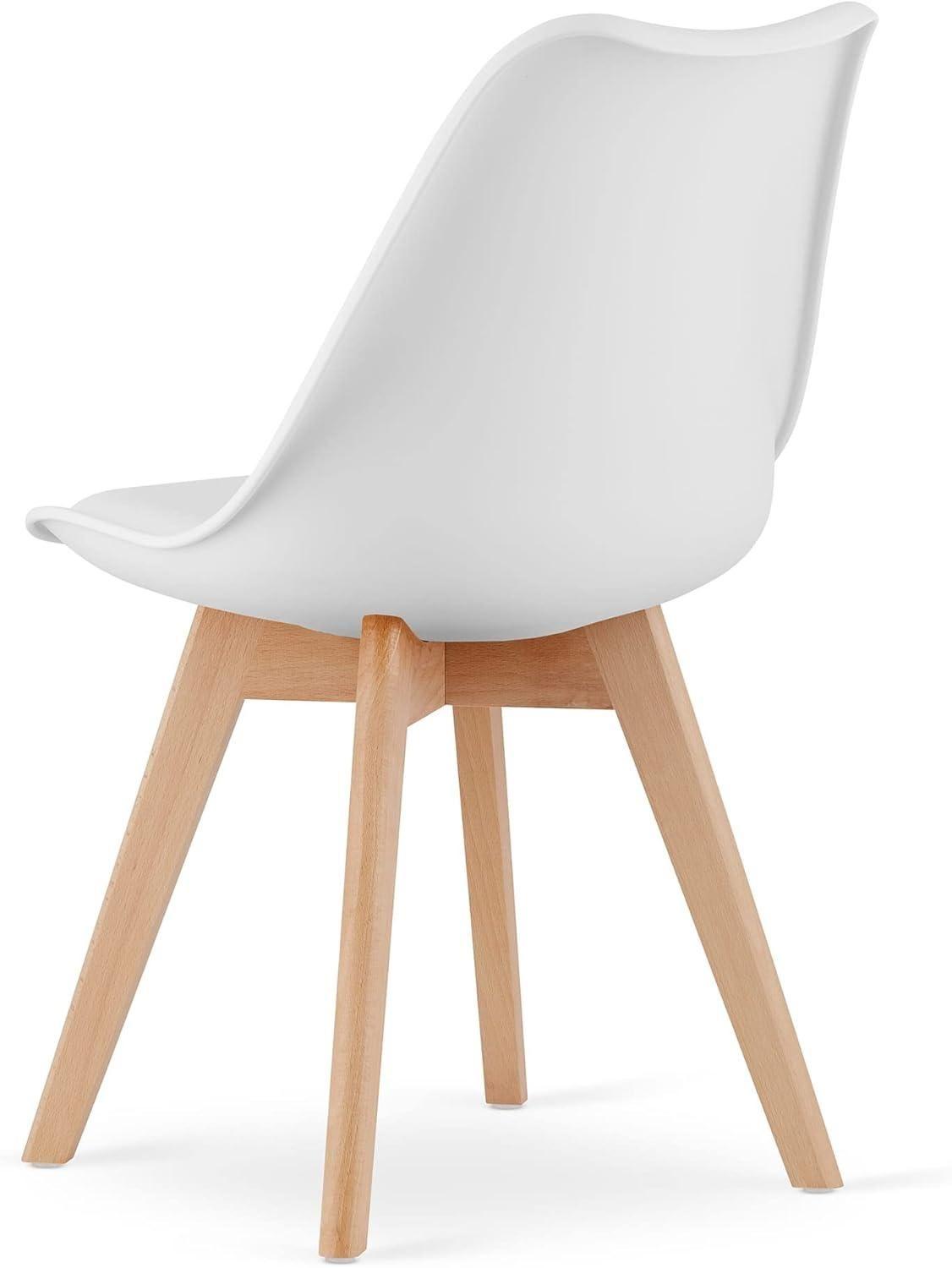 Pack 4 Tulip Blancas Acolchadas | Diseño Moderno-4