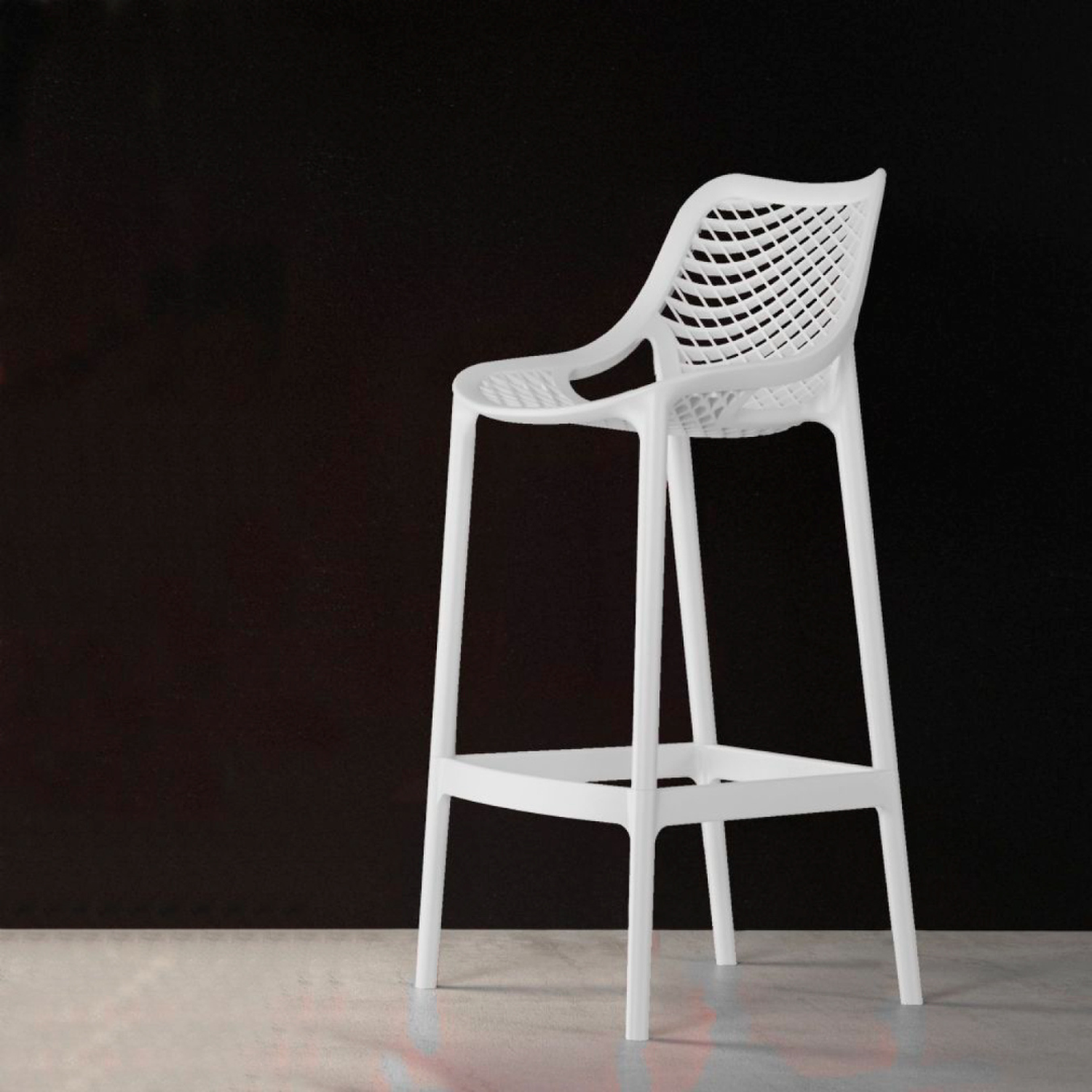 Taburete Blanco Bardo 75cm: Moderno| Resistente| Exterior| Interior-3