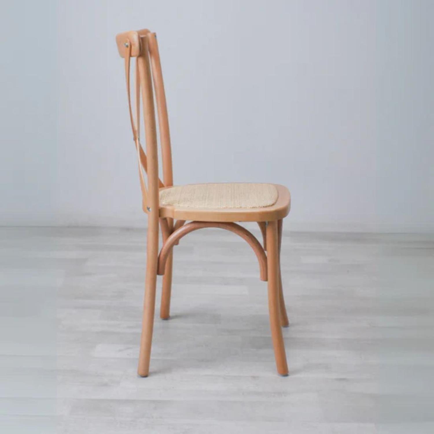 Pack 4 Silla Crossback Madera & Rattan | Natural-2