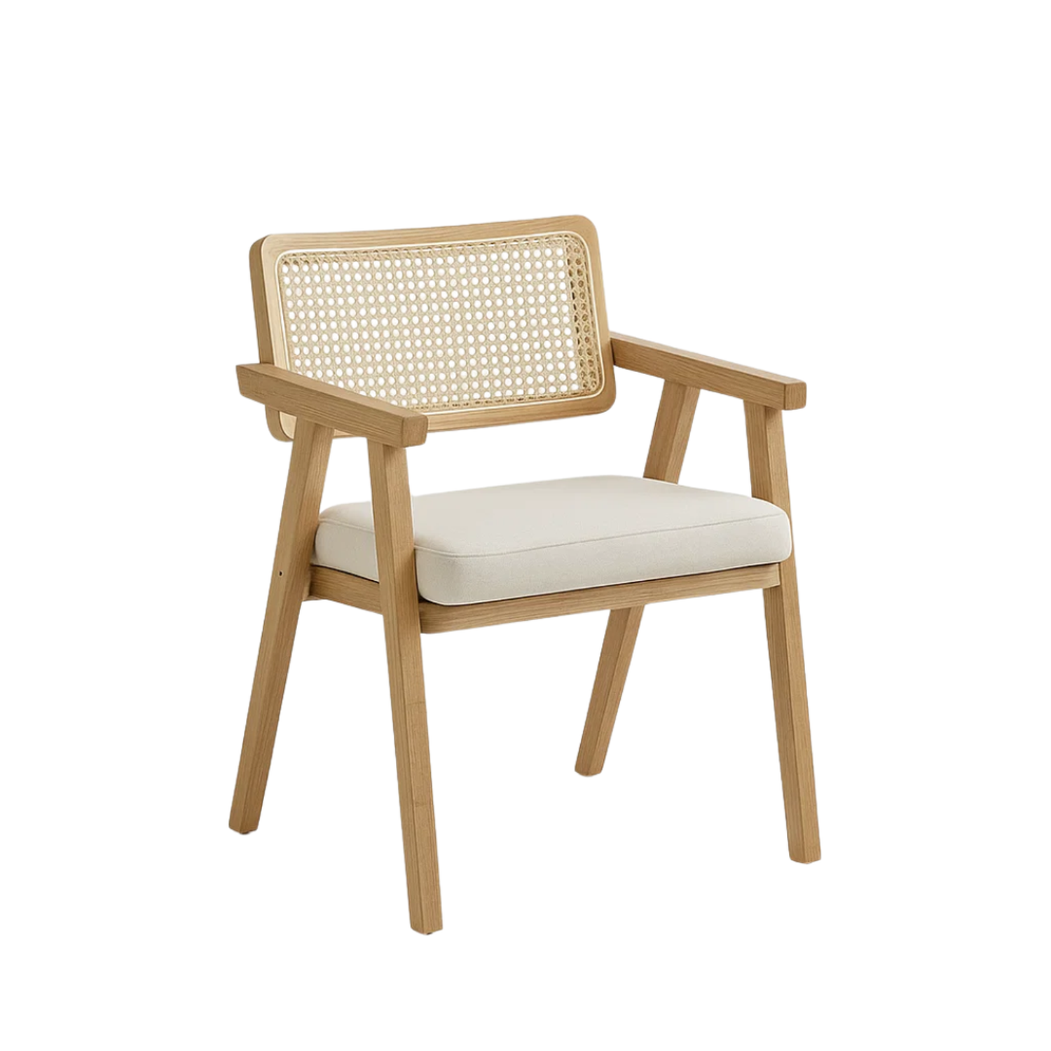 Butaca Sitial Capitol Acolchado de Rattan Natural-4