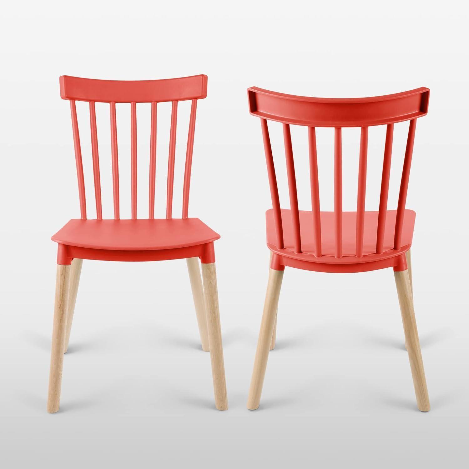 Silla Windsor Roja | Diseño Clásico & Cómodo-2