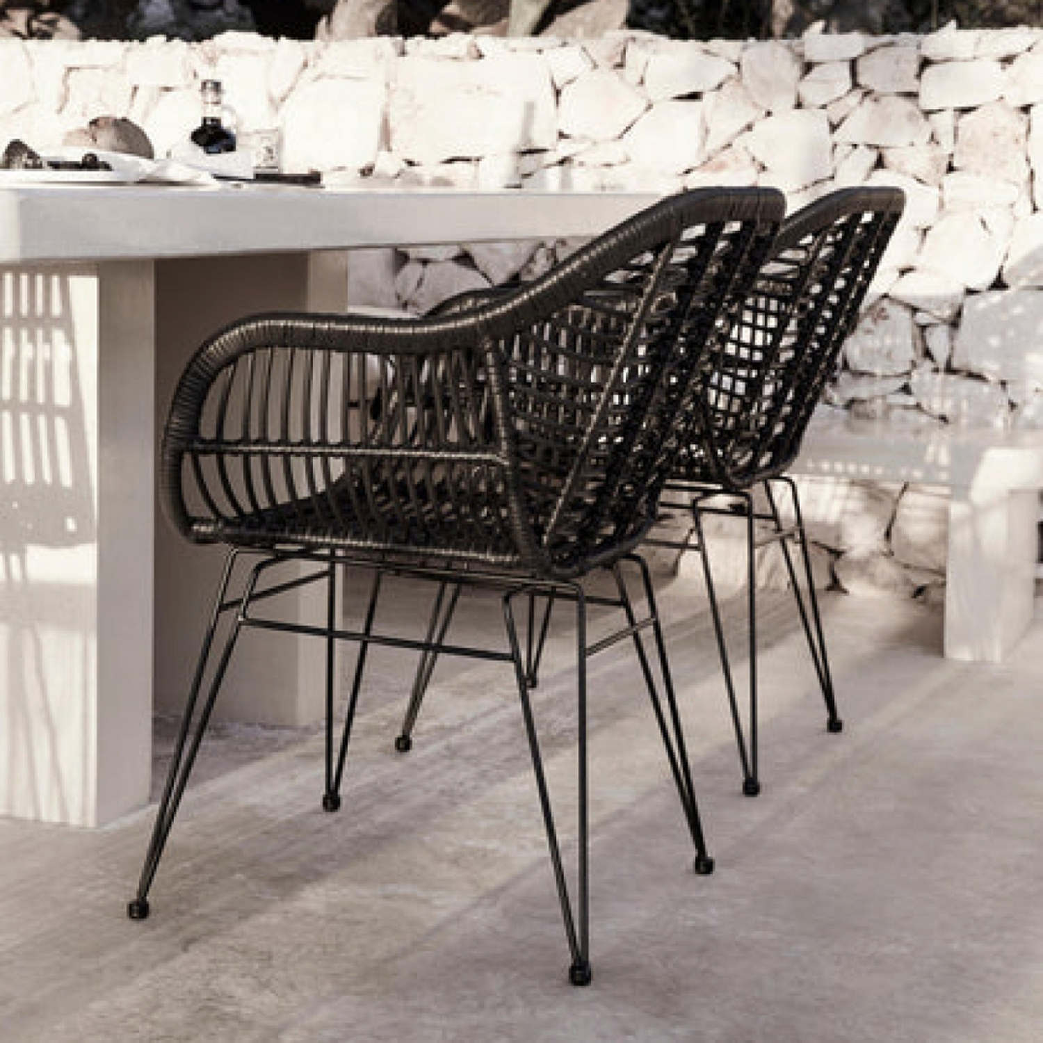 Pack 4 Butacas Grecia | Diseño en Rattan Negro-1