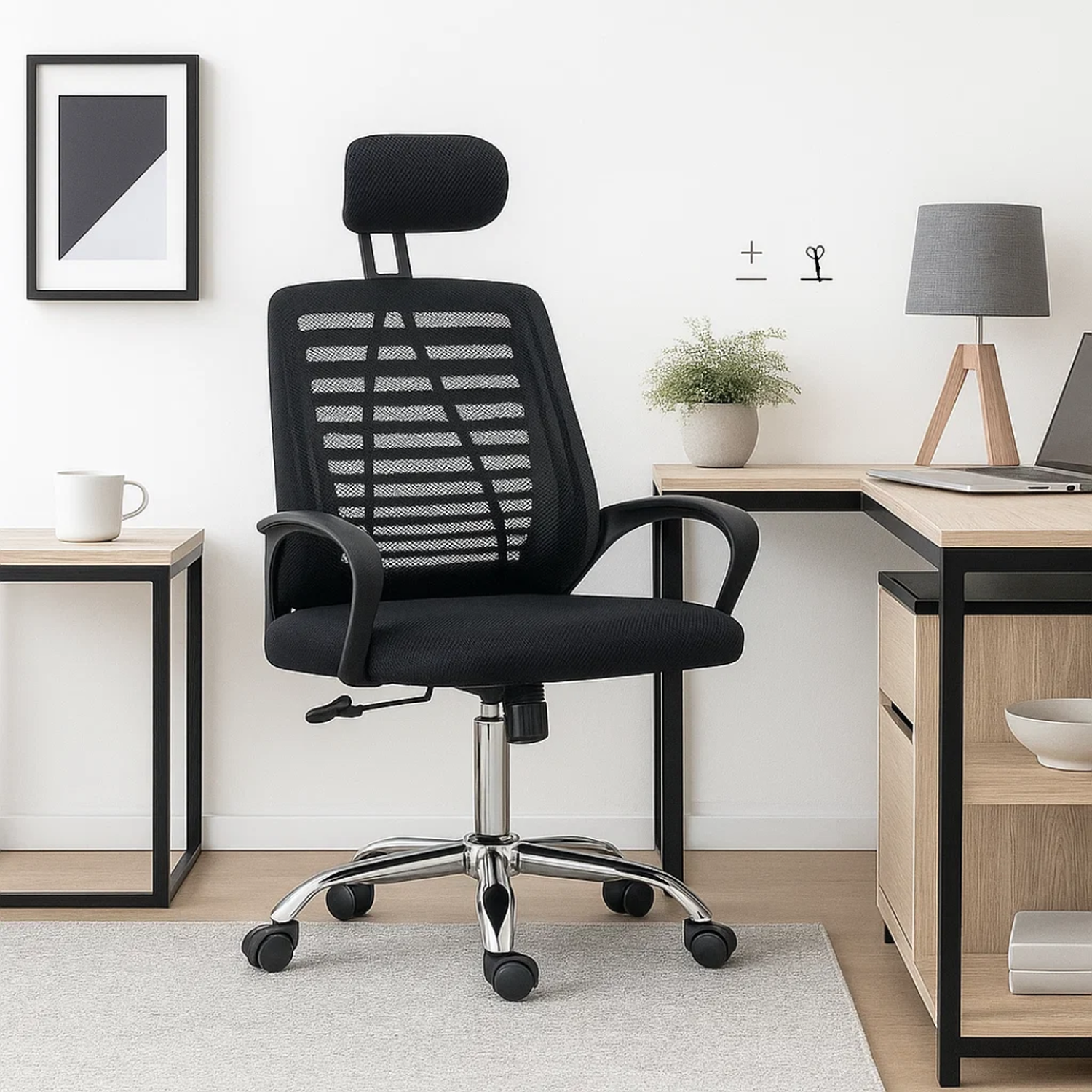 Silla Oficina Ergonómica Ruler | Malla Transpirable y Soporte Lumbar-1