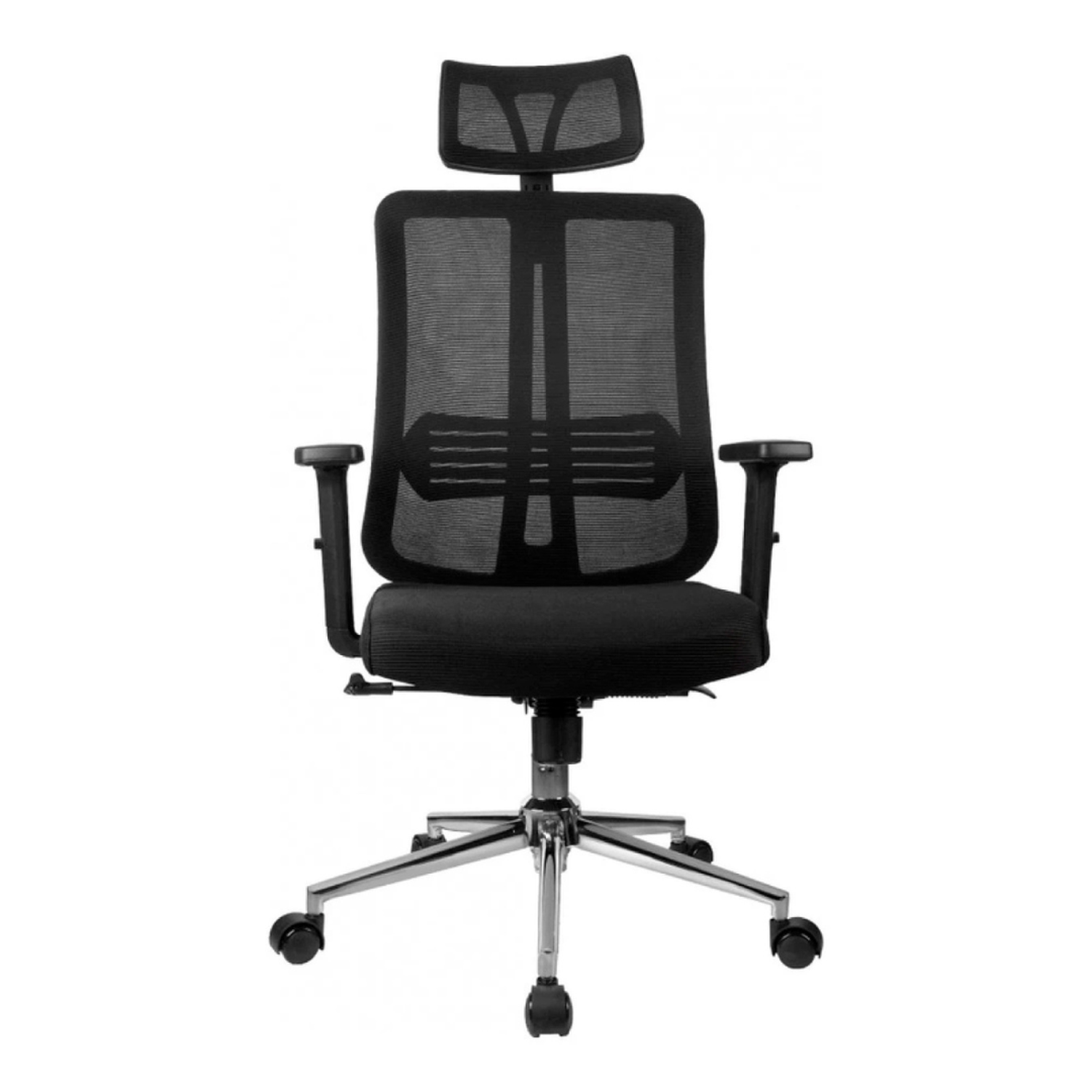Silla Oficina Ergonómica Flexa Negra | Apoyabrazos y Reposacabezas Ajustable-2