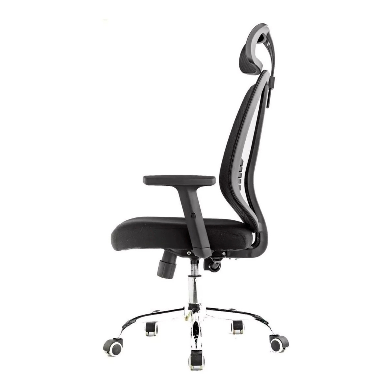 Silla Oficina Ergonómica Flexa Negra | Apoyabrazos y Reposacabezas Ajustable-3