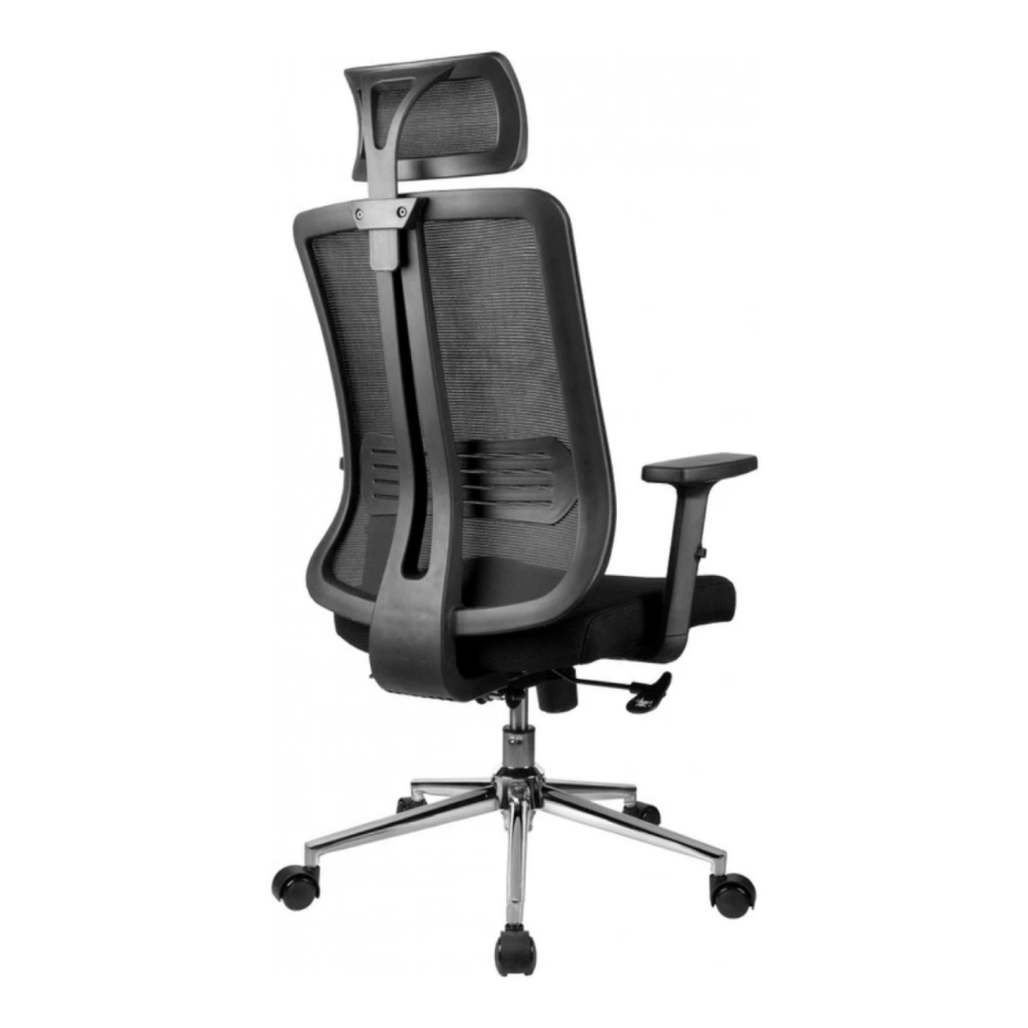 Silla Oficina Ergonómica Flexa Negra | Apoyabrazos y Reposacabezas Ajustable-4