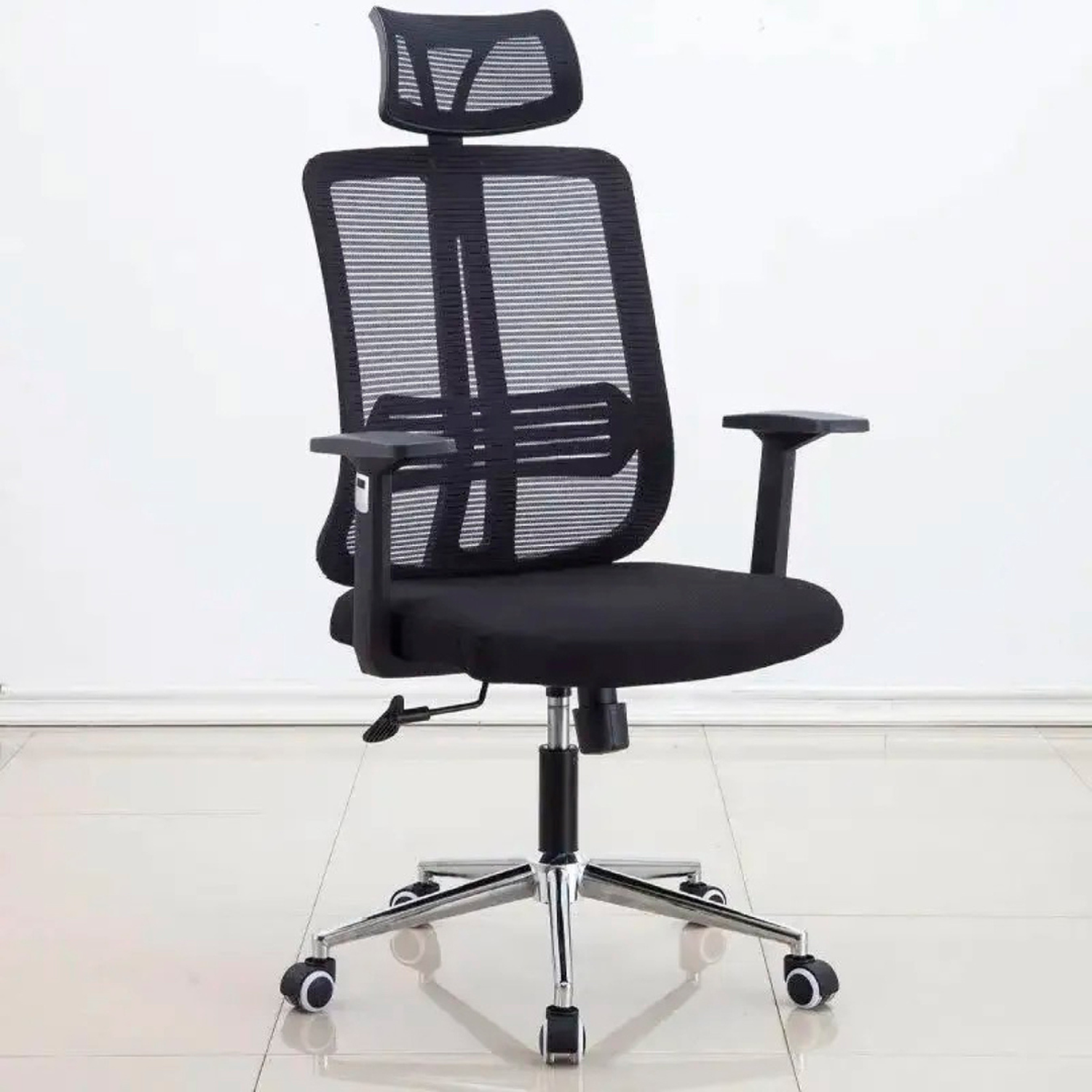 Silla Oficina Ergonómica Flexa Negra | Apoyabrazos y Reposacabezas Ajustable-6
