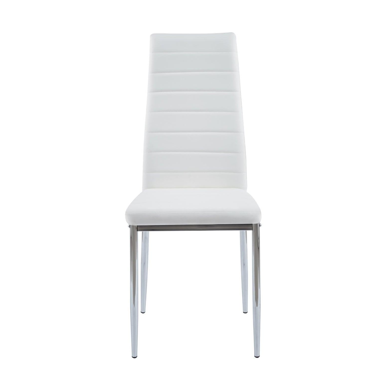 Pack 4 Silla Dining Blancas | Estilo Minimalista y Cómodo-3