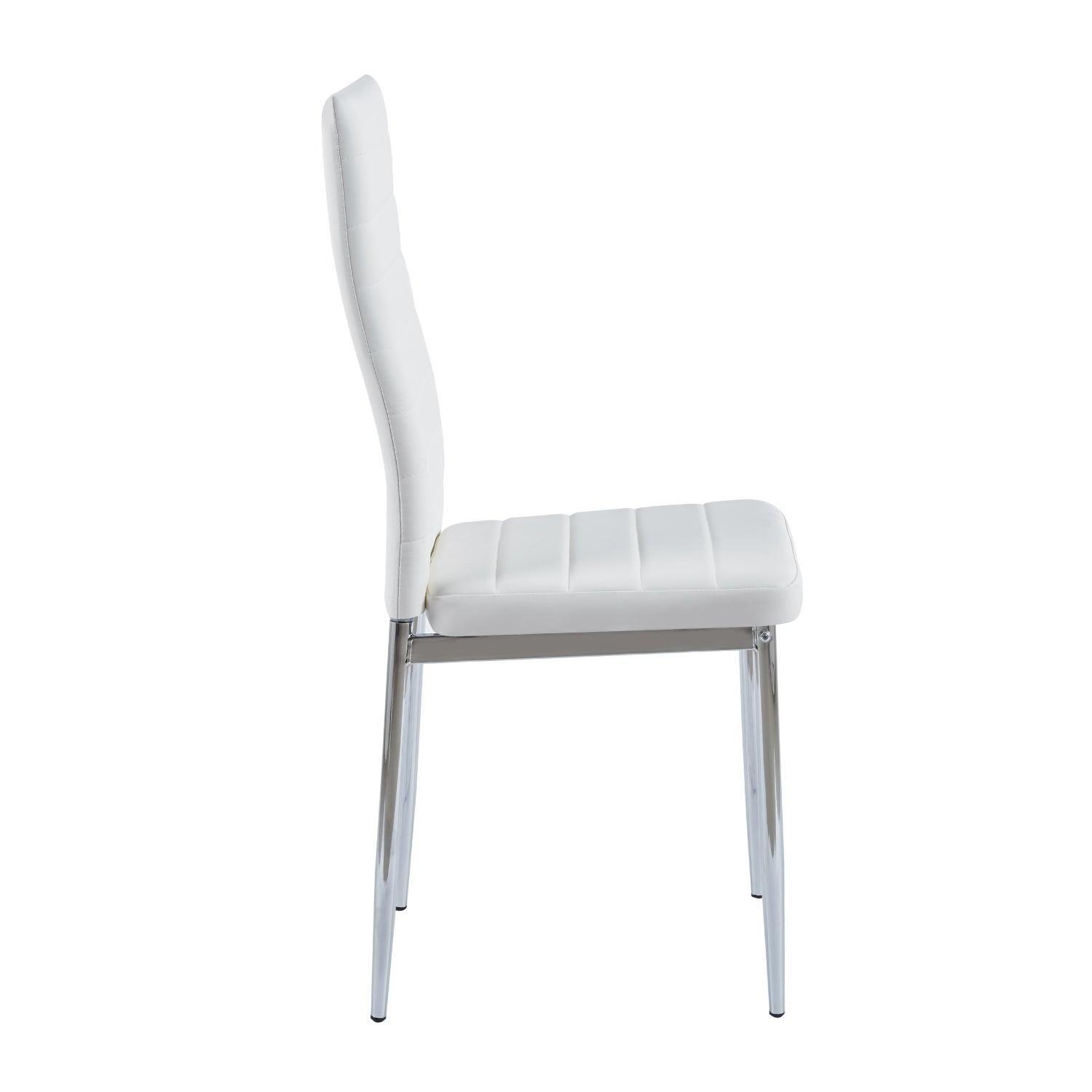 Pack 4 Silla Dining Blancas | Estilo Minimalista y Cómodo-4