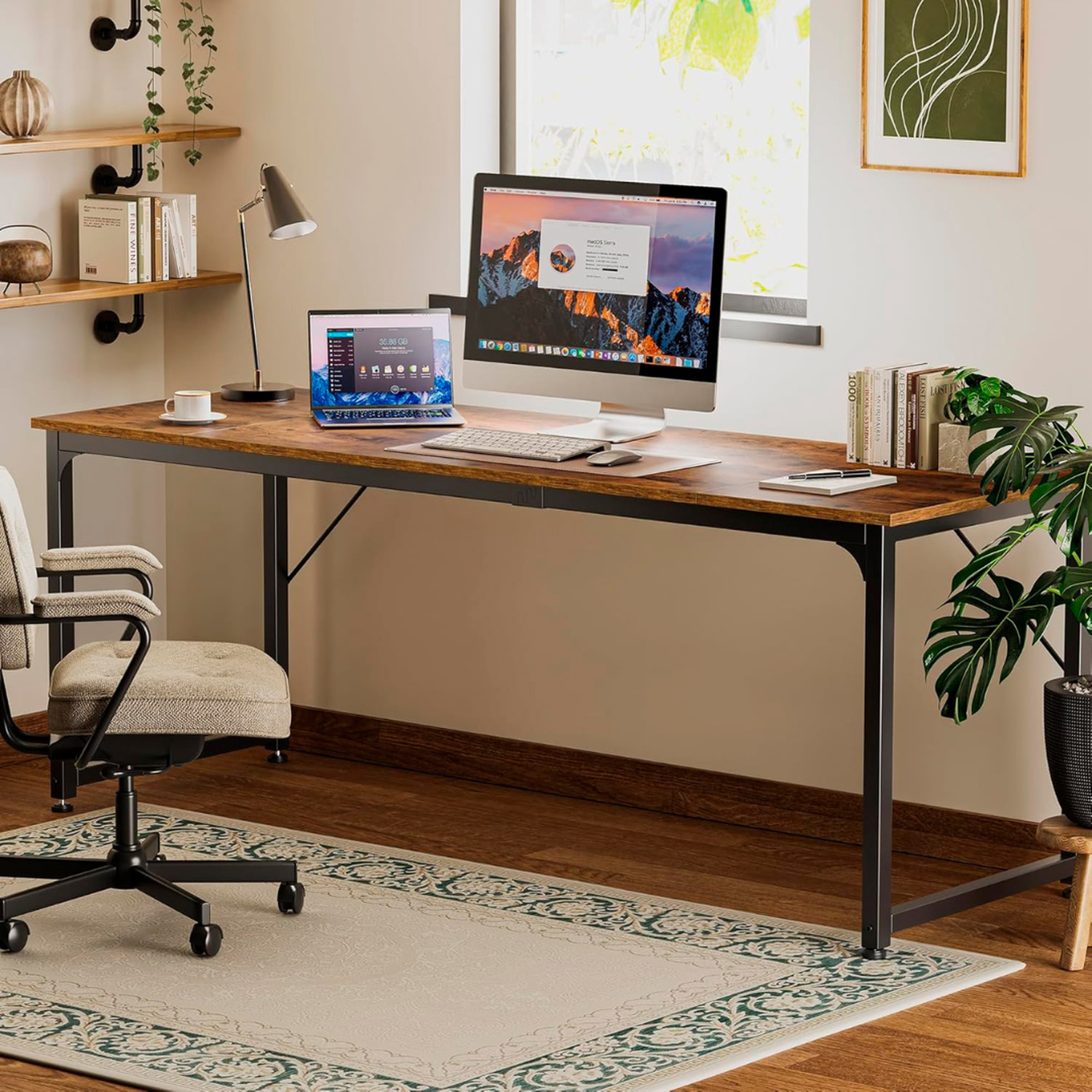 Escritorio Renzo 200cm | Amplio, Resistente, Personalizable-4