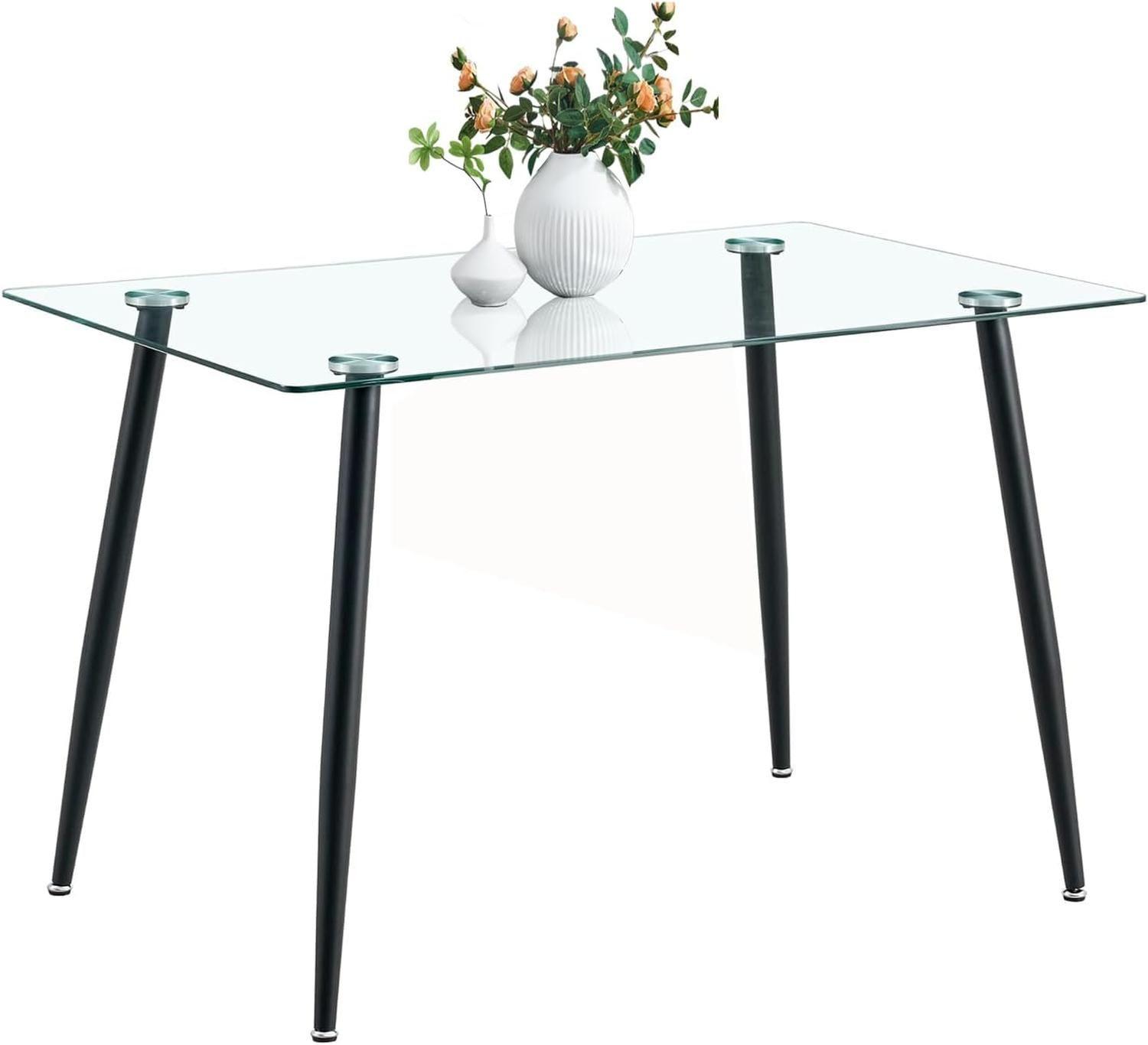 Mesa Rectangular Vitreo 130x80 (Negro) | Vidrio Templado-3