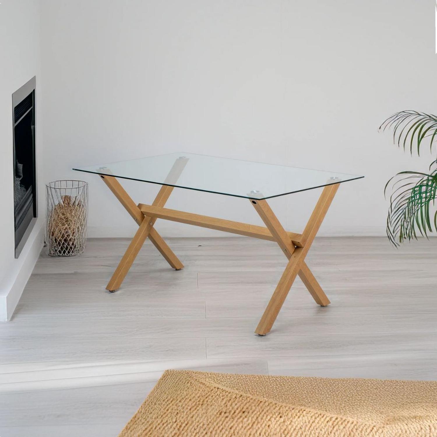 Mesa Rectangular Xinia 130x80 cm | Vidrio Templado-5
