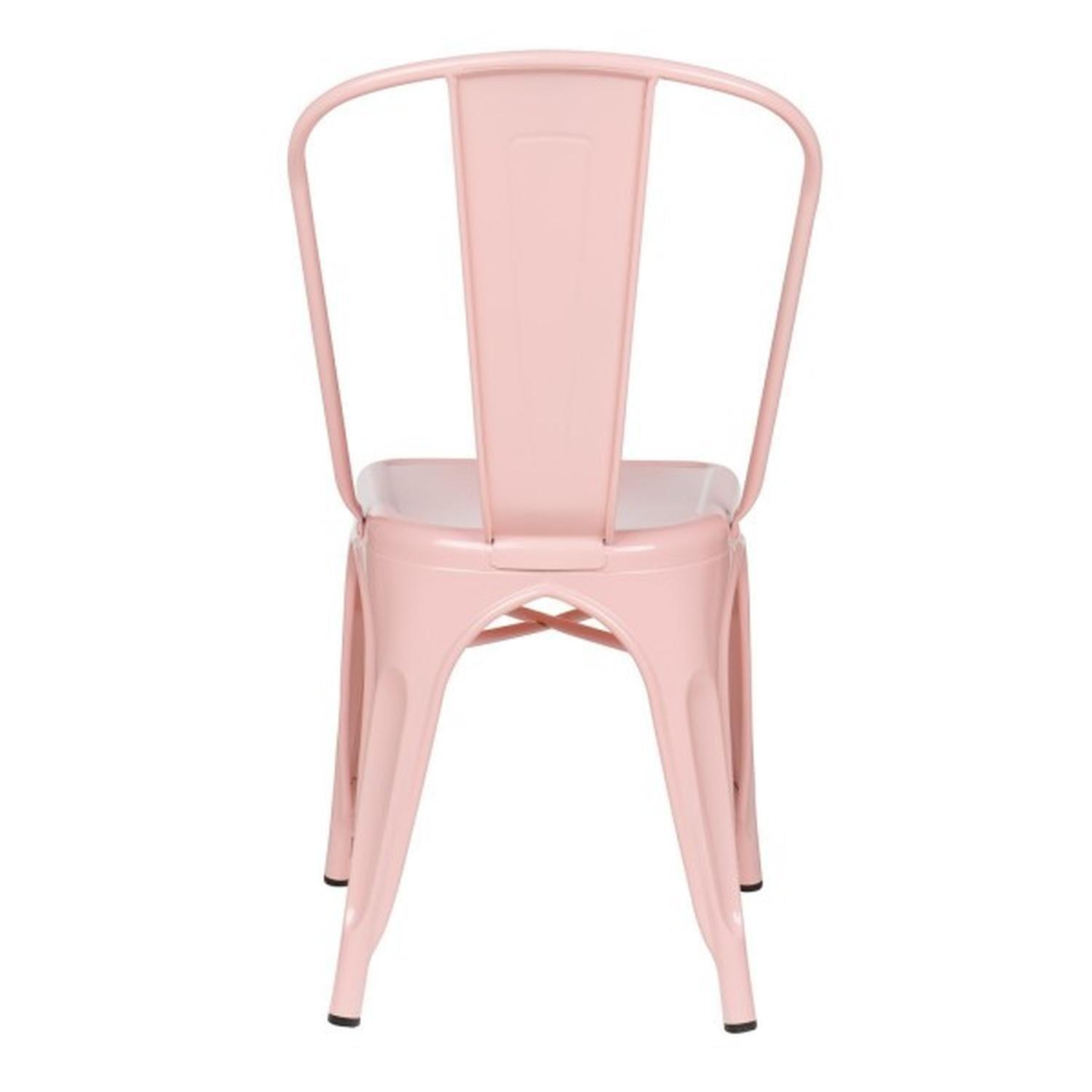 Pack 4 Silla Tolix Rosada | Diseño Industrial | Exterior-3