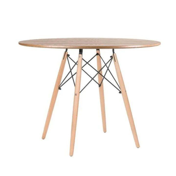 Juego Comedor Mesa Redonda Shanna 100cm + 4 Sillas Tulip Blancas - Pandalino-3