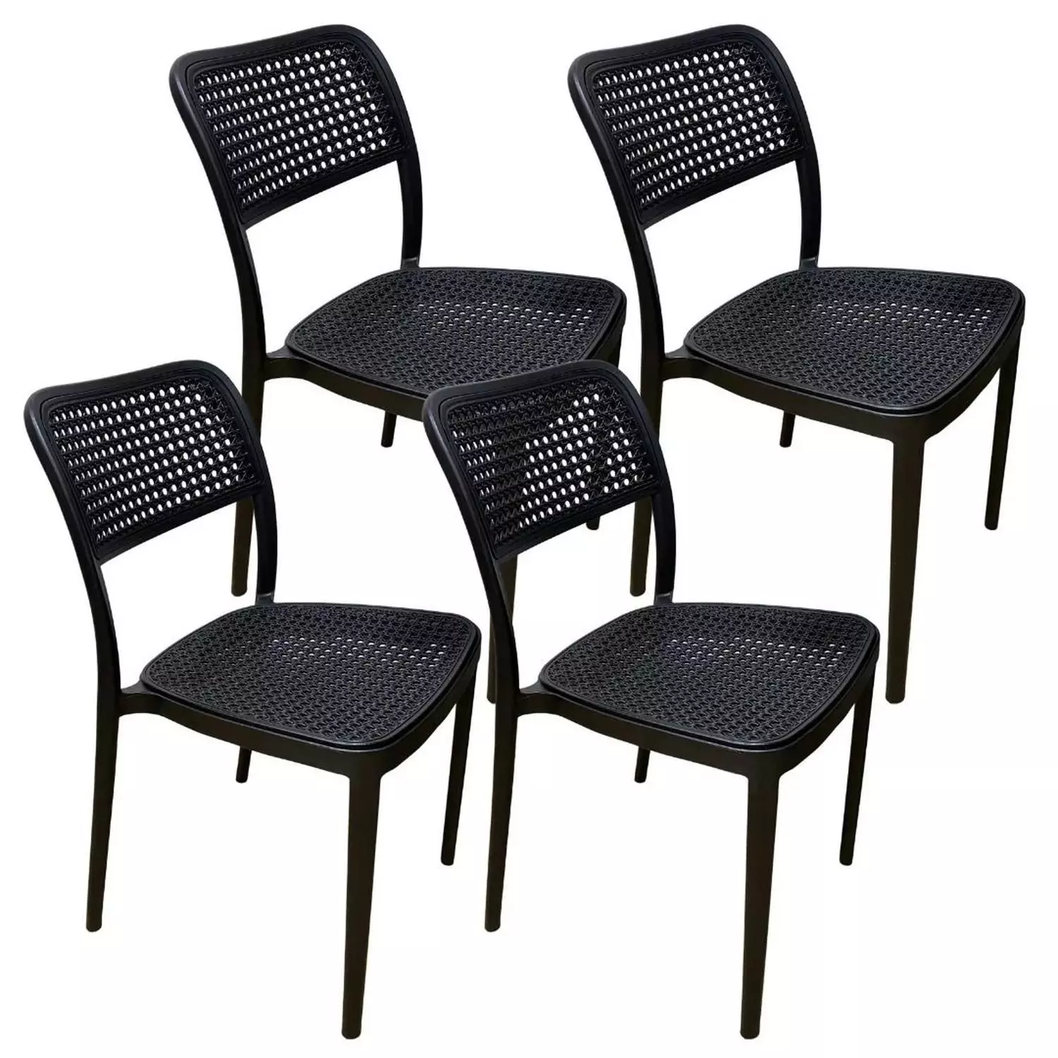 Pack 4 Silla Feronia Negro | Ideal para Exteriores-0