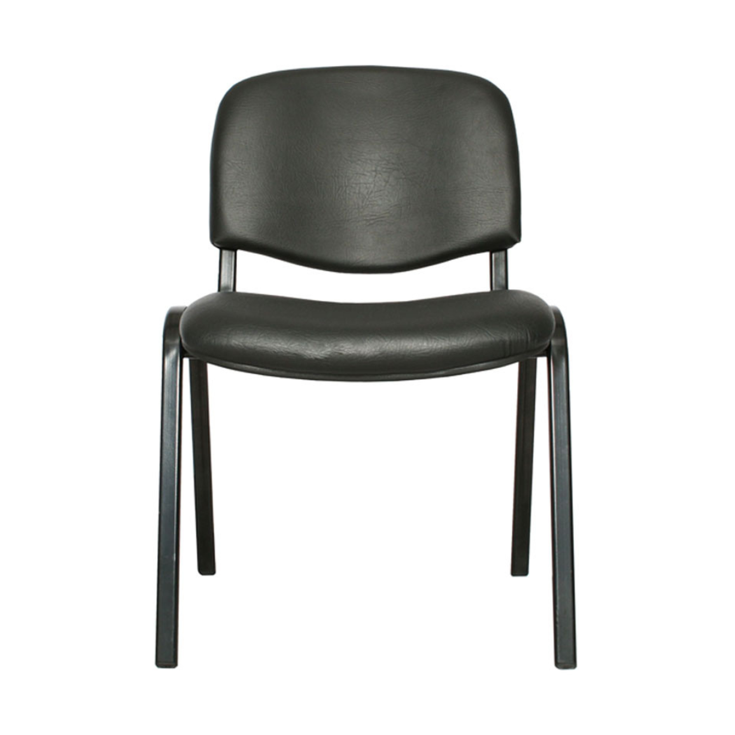 Silla Oficina Meeting | Ecocuero Negra | Cómoda ISO | Sala de Espera-1