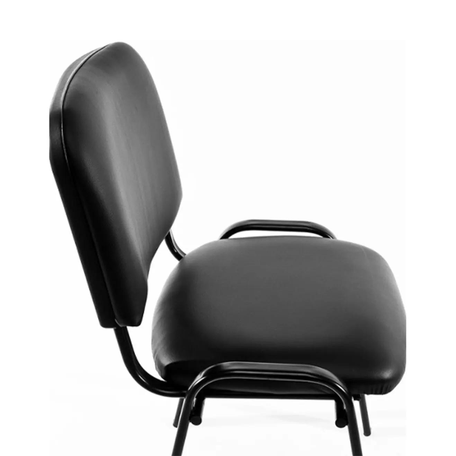 Silla Oficina Meeting | Ecocuero Negra | Cómoda ISO | Sala de Espera-2