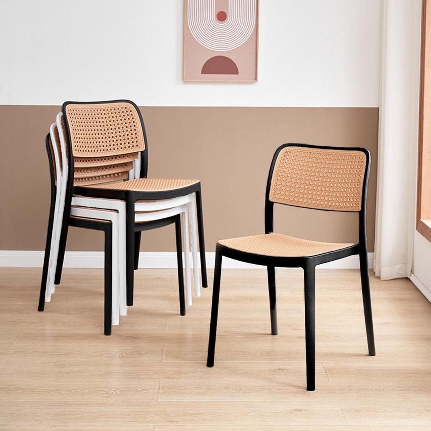 Pack 4 Sillas Feronia Negras | Ideal para Exteriores | Comedor-2