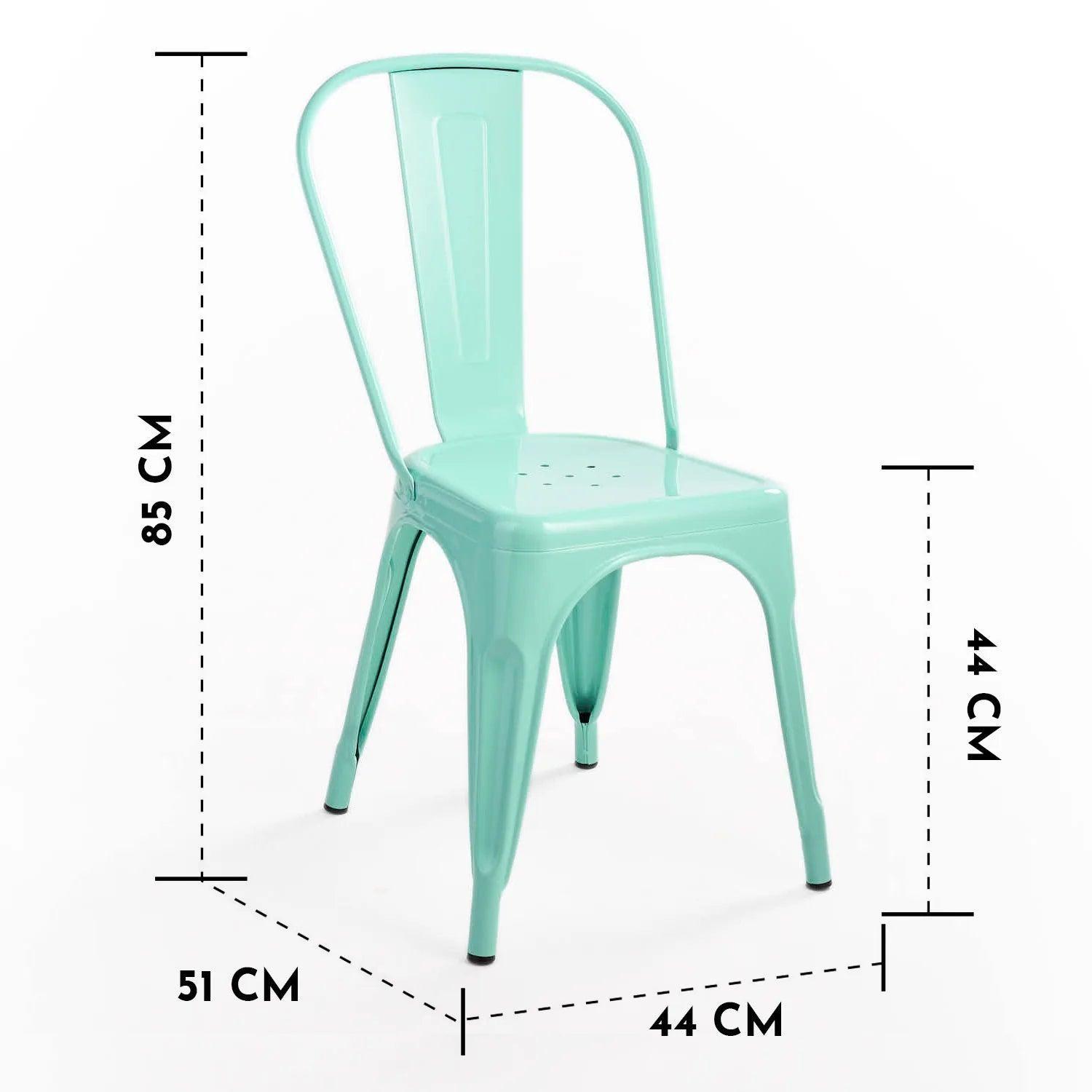 Sillas Tolix Acero Menta | Resistente para Exterior e Interior-5