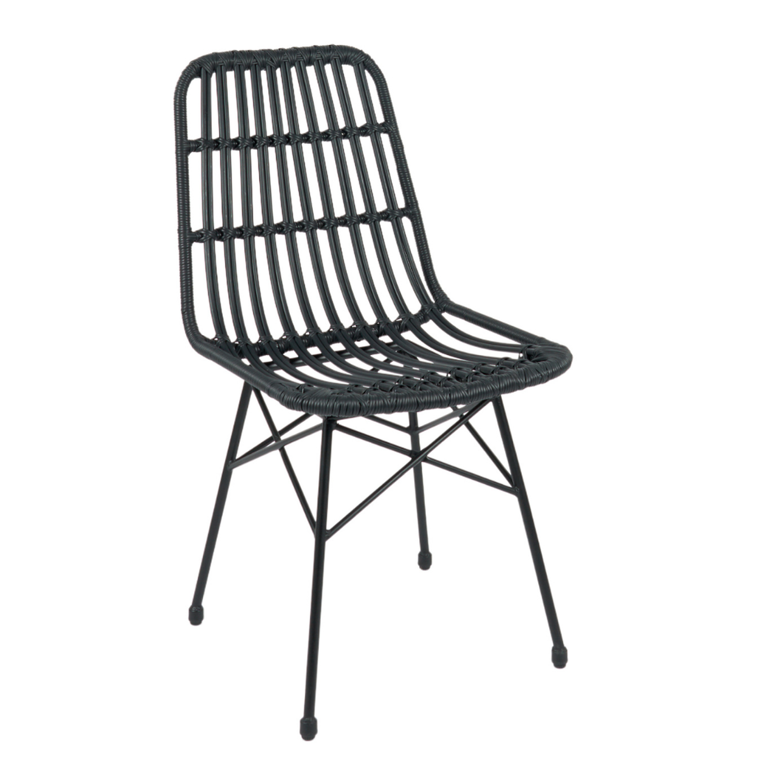Pack 4 Sillas Grecia | Diseño en Rattan color Negro-4