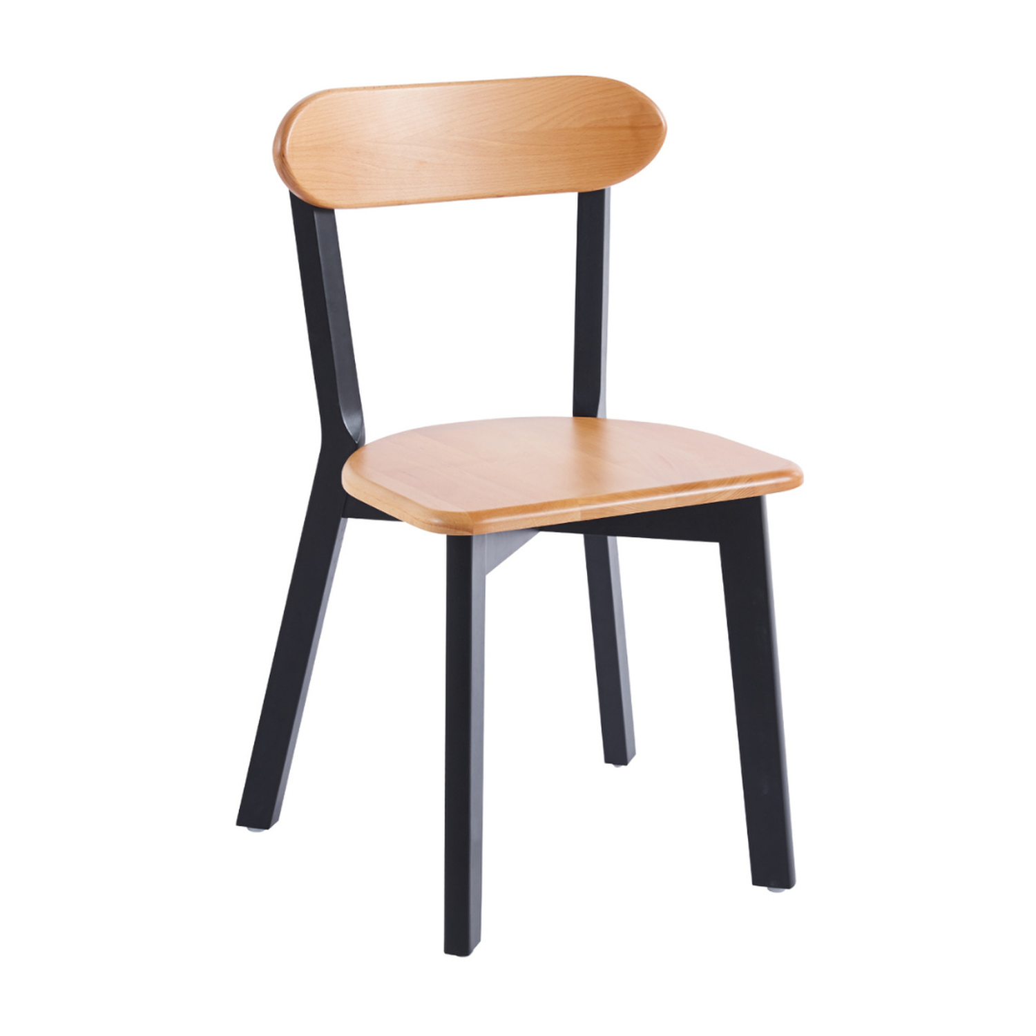 Pack 2 Silla Fresno |Diseño Natural & Negro| Moderna y Duradera-5
