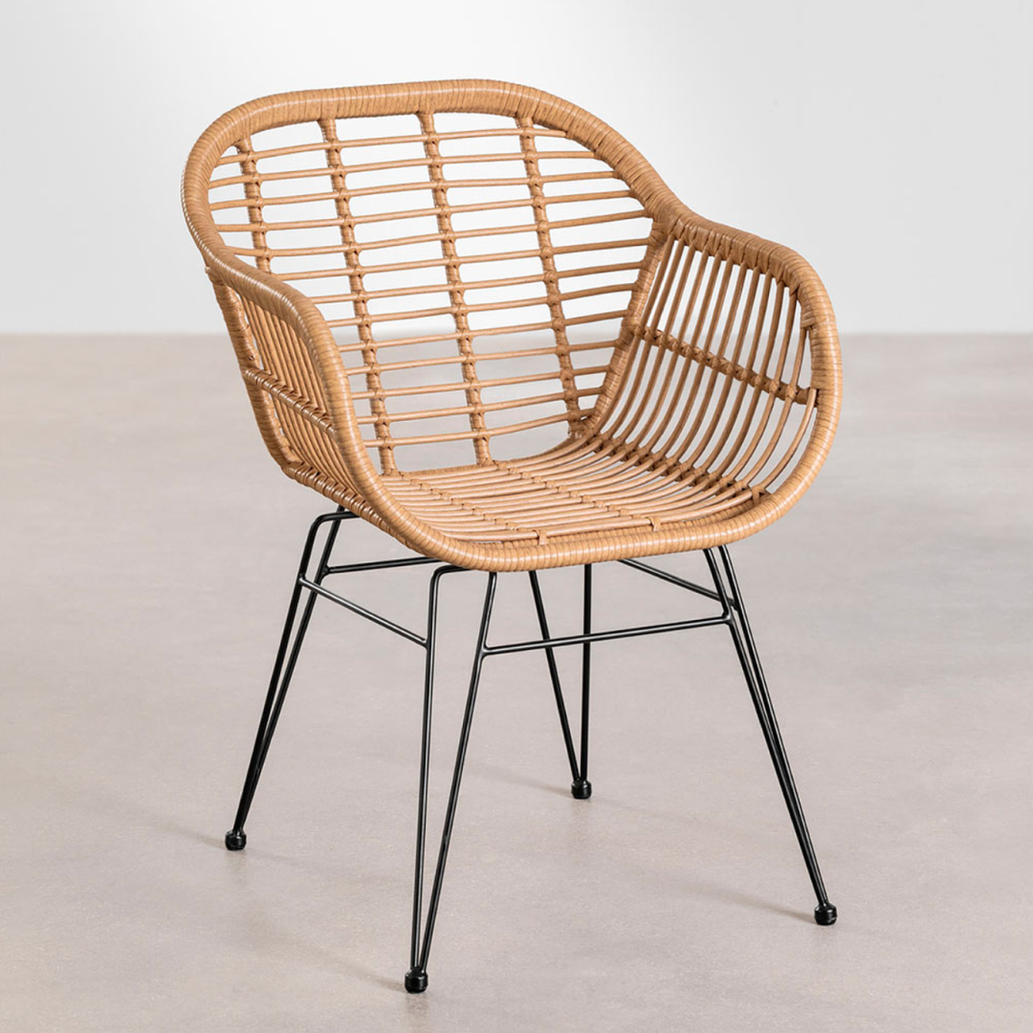Pack 4 Butacas Grecia | Diseño en Rattan color Natural-2