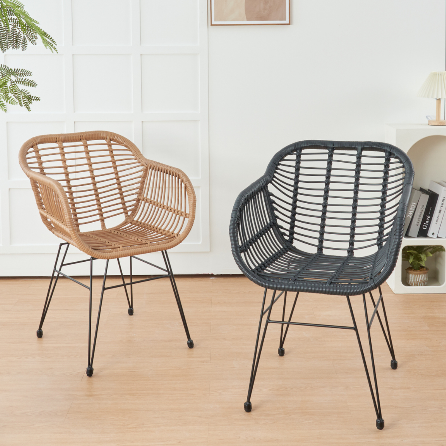 Pack 4 Butacas Grecia | Diseño en Rattan color Natural-8