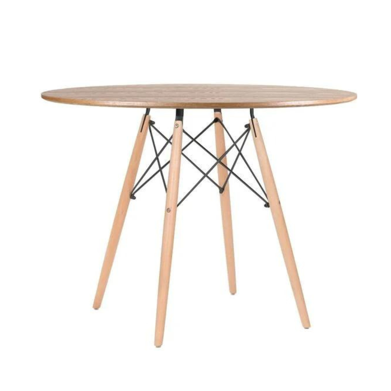 Comedor Mesa Redonda Shanna 100cm + 4 Sillas Masters negro-4