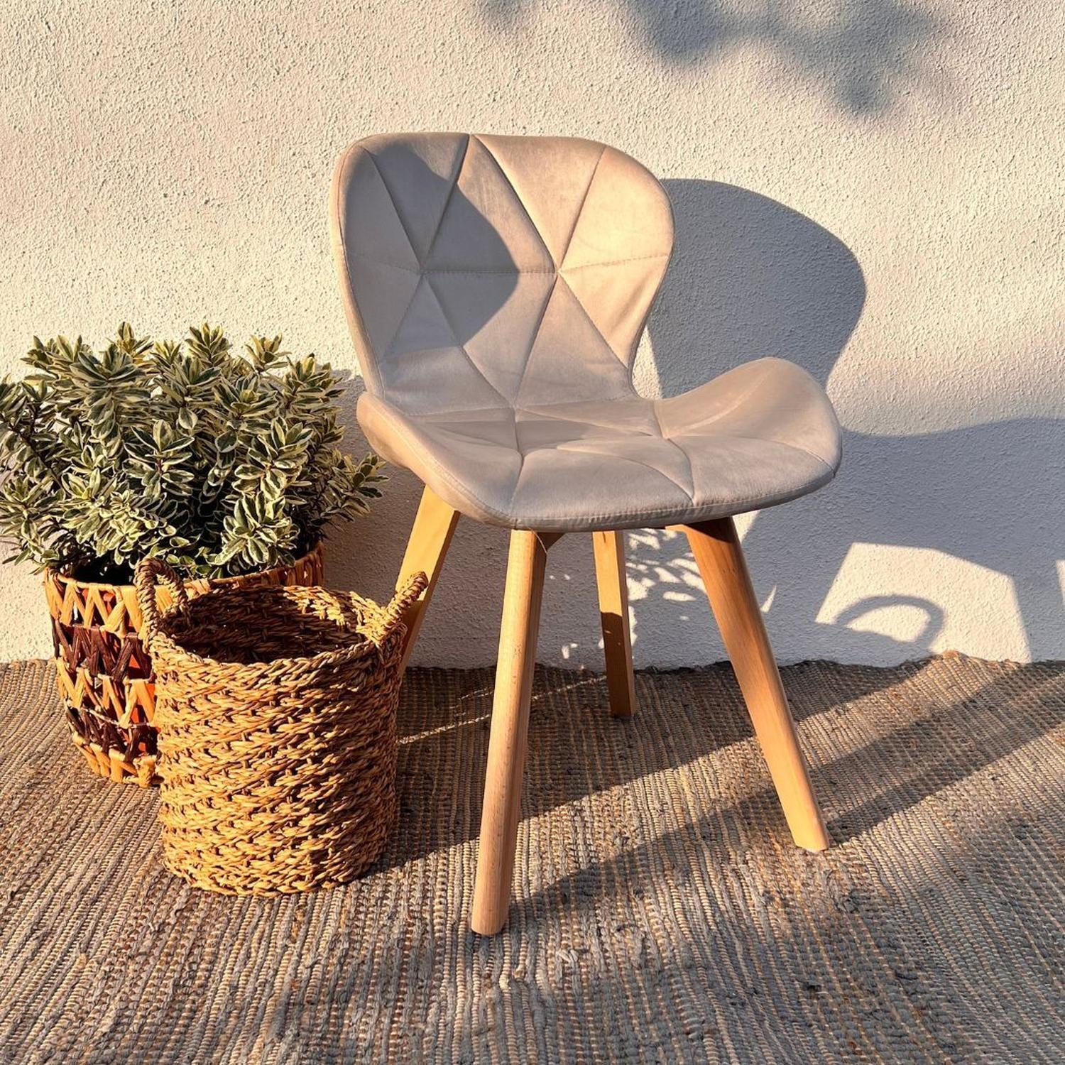 Pack 4 Sillas Rubik Velvet Beige | Elegancia y Confort-2