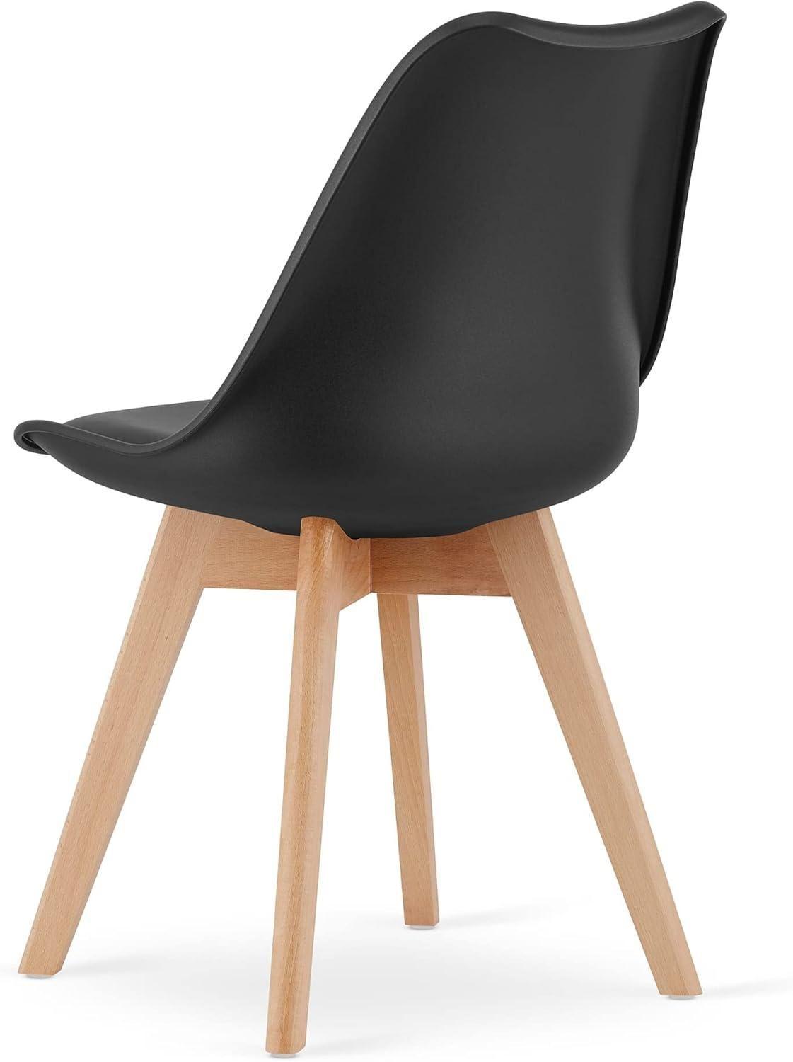 Pack 4 Tulip Negras Acolchadas | Diseño Moderno-3