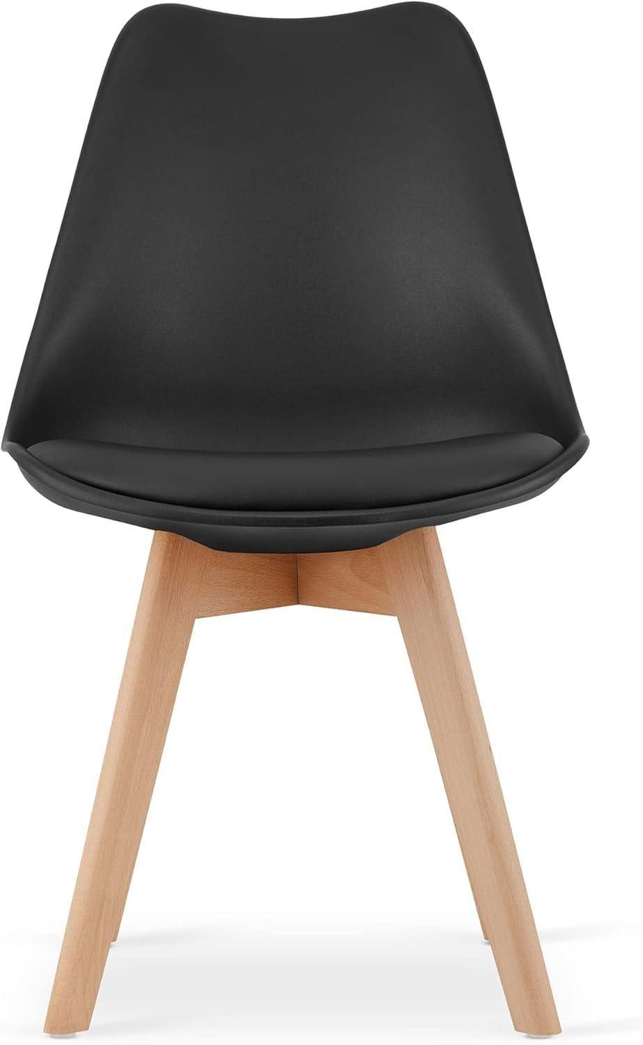 Pack 4 Tulip Negras Acolchadas | Diseño Moderno-4