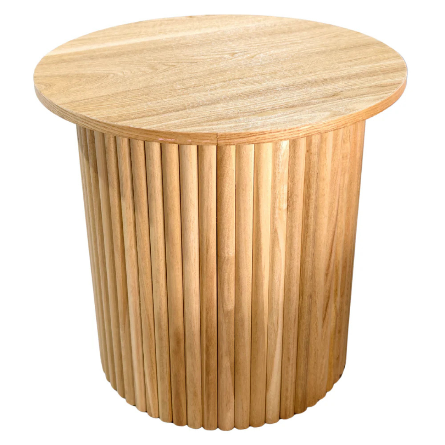 Mesa Auxiliar Redonda Karla D40 cm | Madera Natural-2