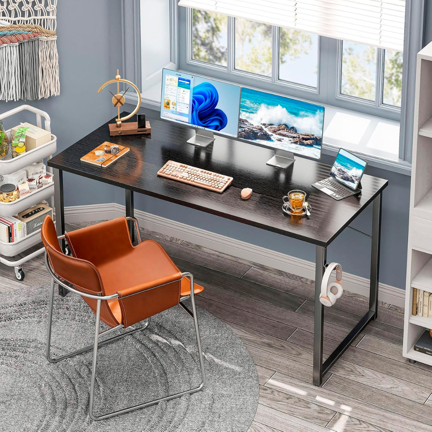 Escritorio Connor Negro 100cm | Oficina en Casa-4