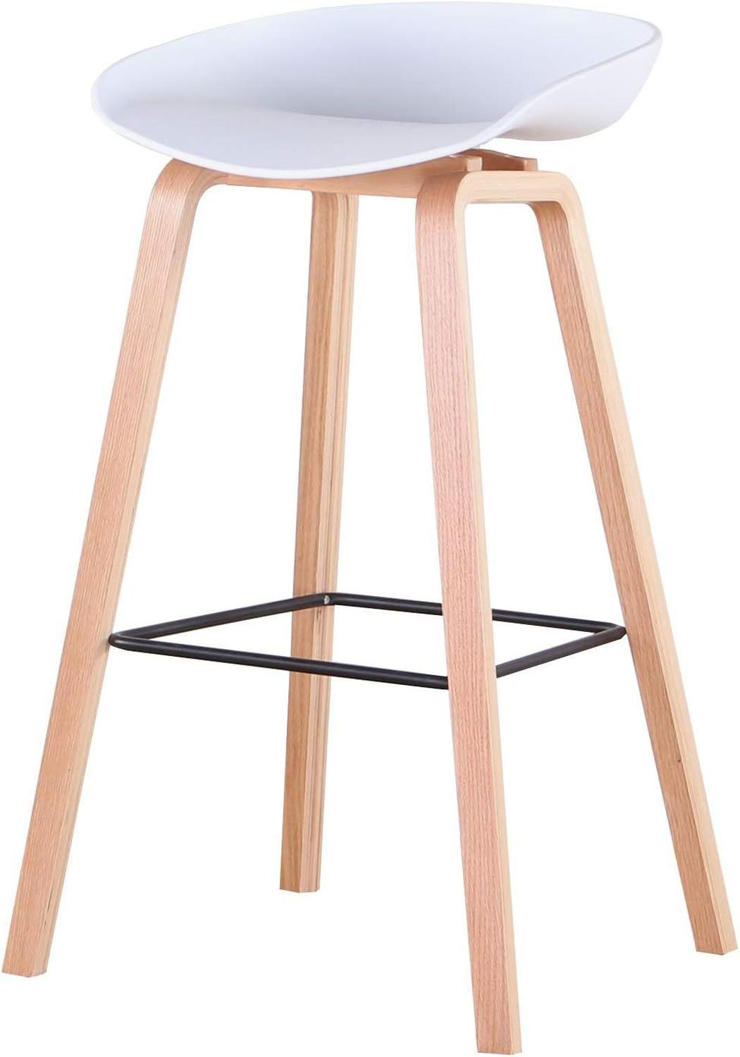 Pack 2 Taburetes Bar Nórdico Viggo 75 cm| Exterior Blanco-4