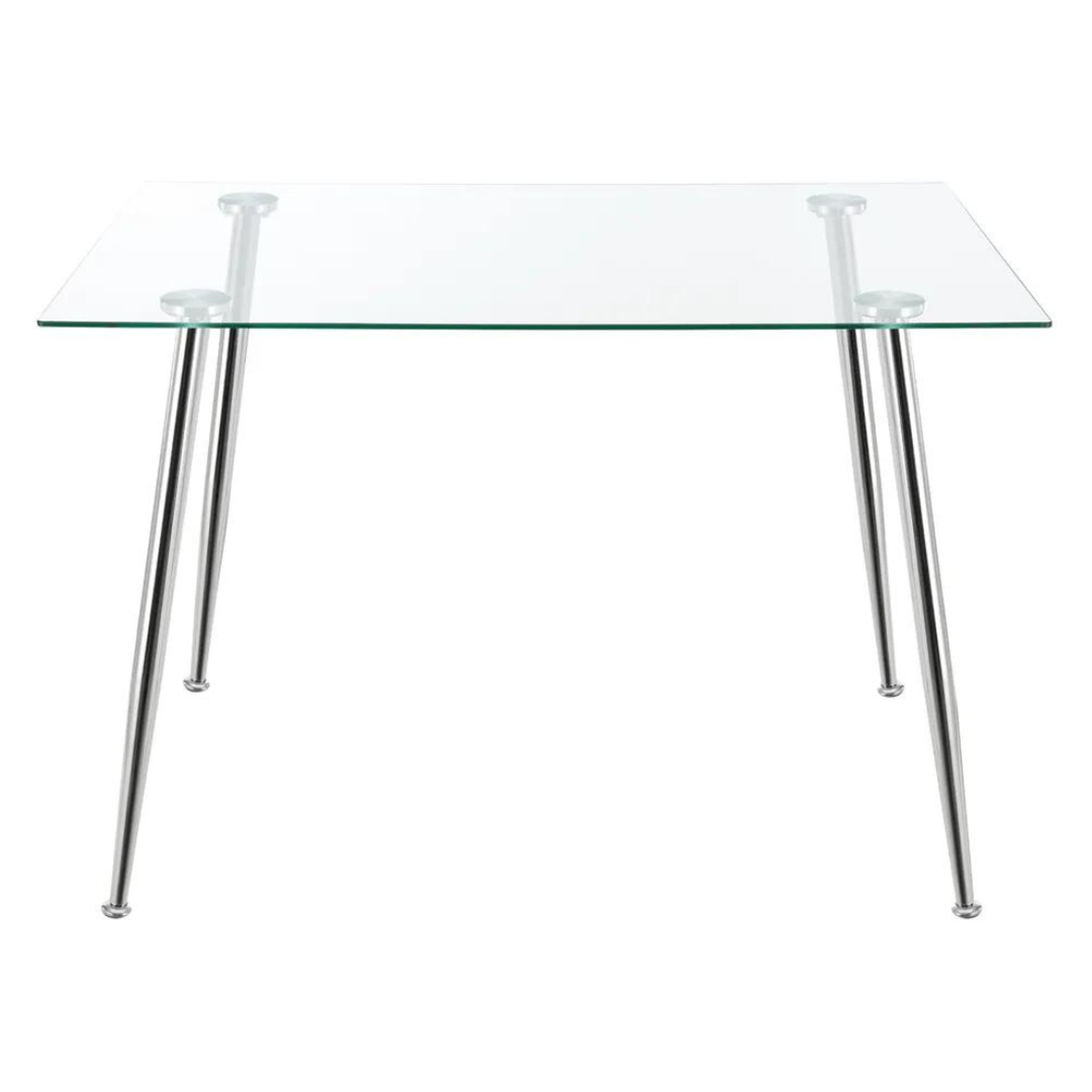 Comedor Mesa Rectangular Vitreo 130x80 + 4 Silla Dining Blanca-6