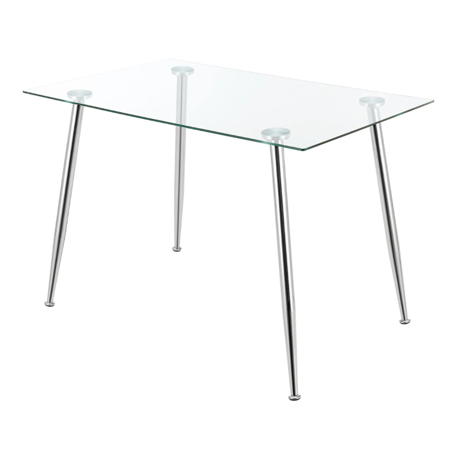 Comedor Mesa Rectangular Vitreo 130x80 + 4 Silla Dining Blanca-8