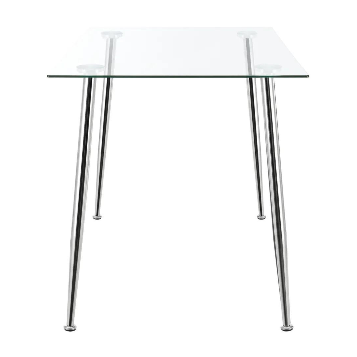 Comedor Mesa Rectangular Vitreo 130x80 + 4 Silla Dining Blanca-9