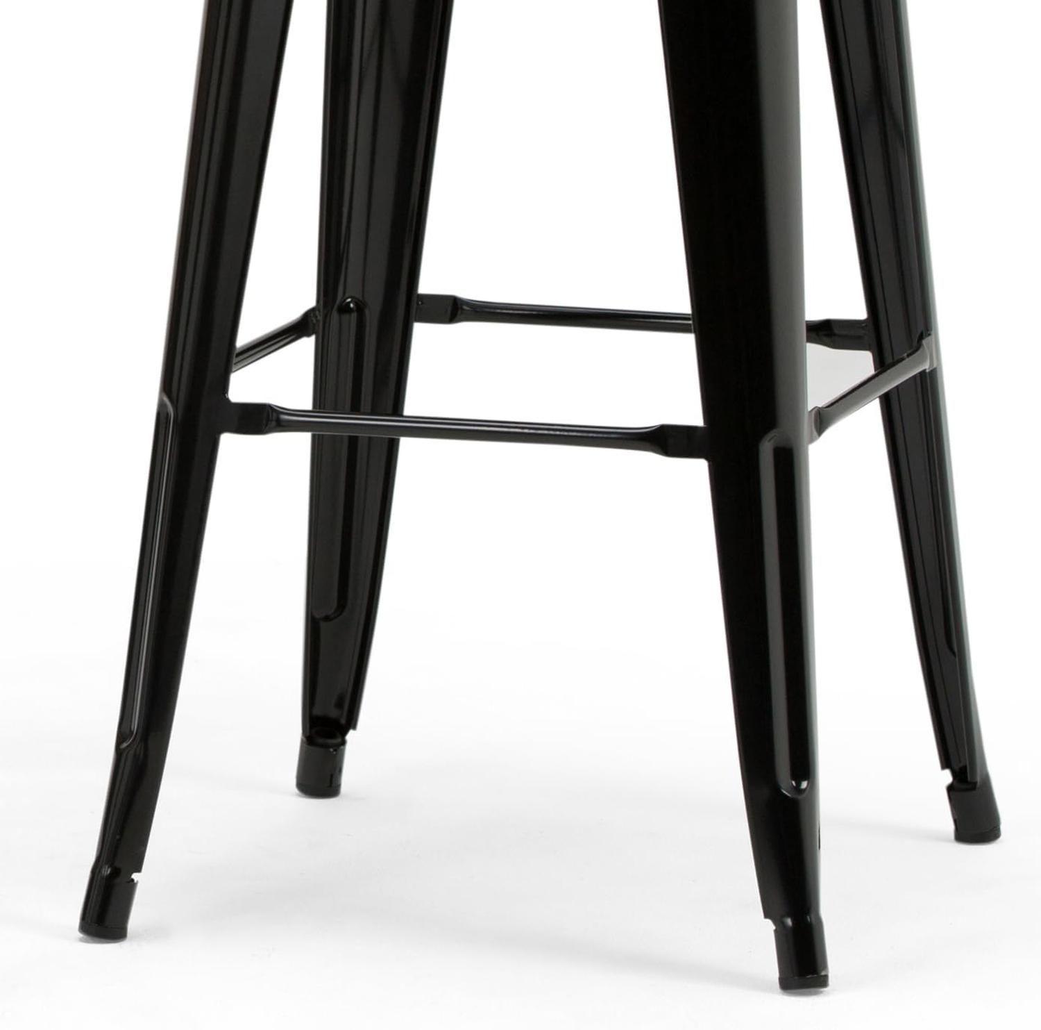 Pack 4 Taburetes Tolix Negros | Diseño Industrial para Cocina y Bar-4