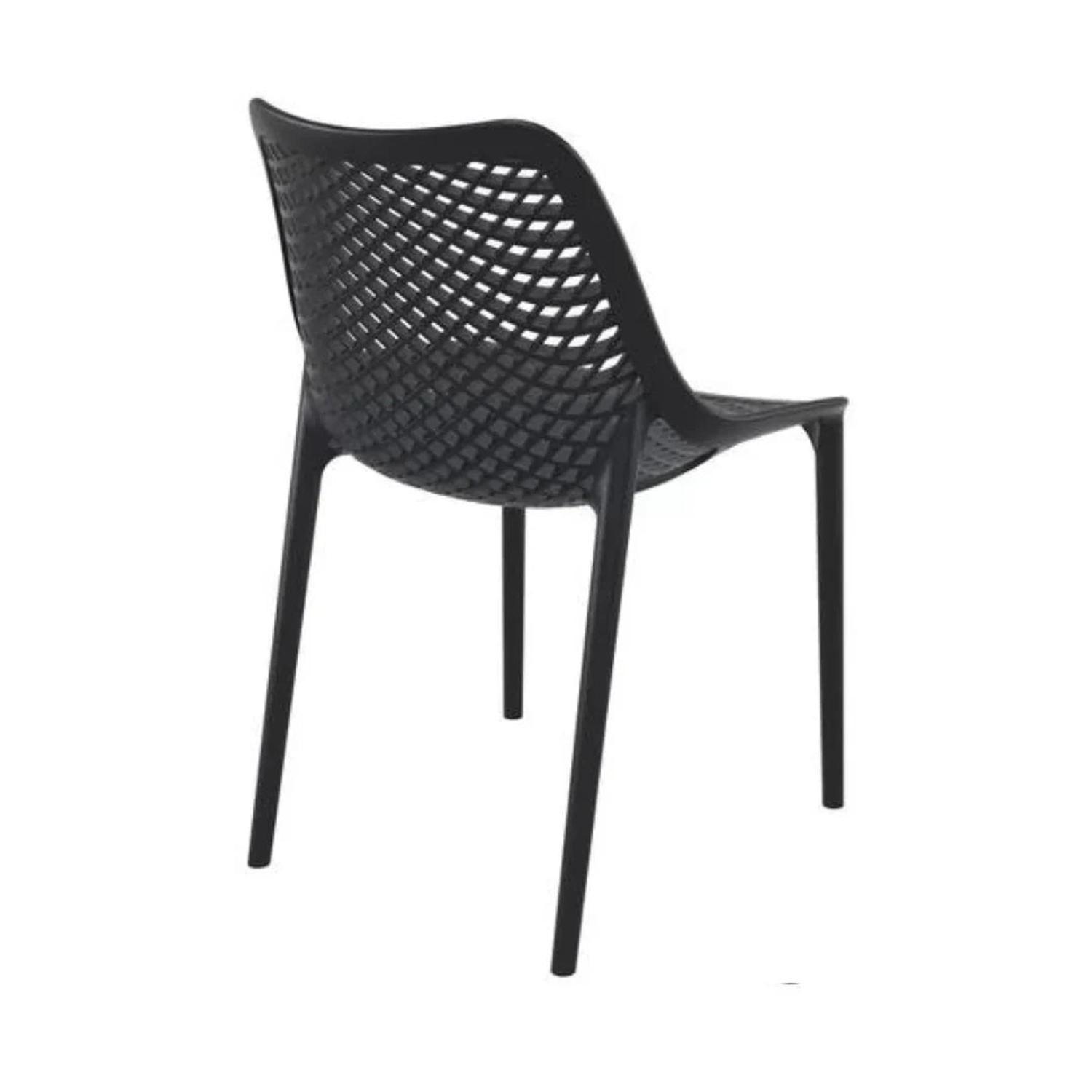 Pack 4 Sillas Bardo Negras| Resistente para Interior y Exterior-3