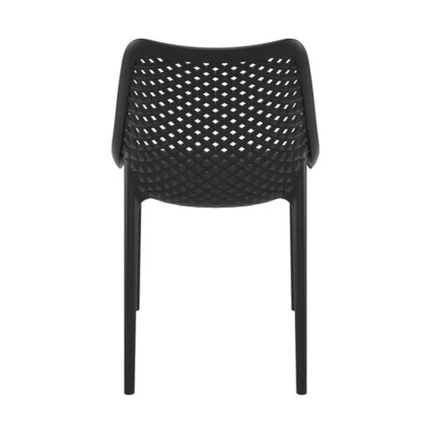 Pack 4 Sillas Bardo Negras| Resistente para Interior y Exterior-4