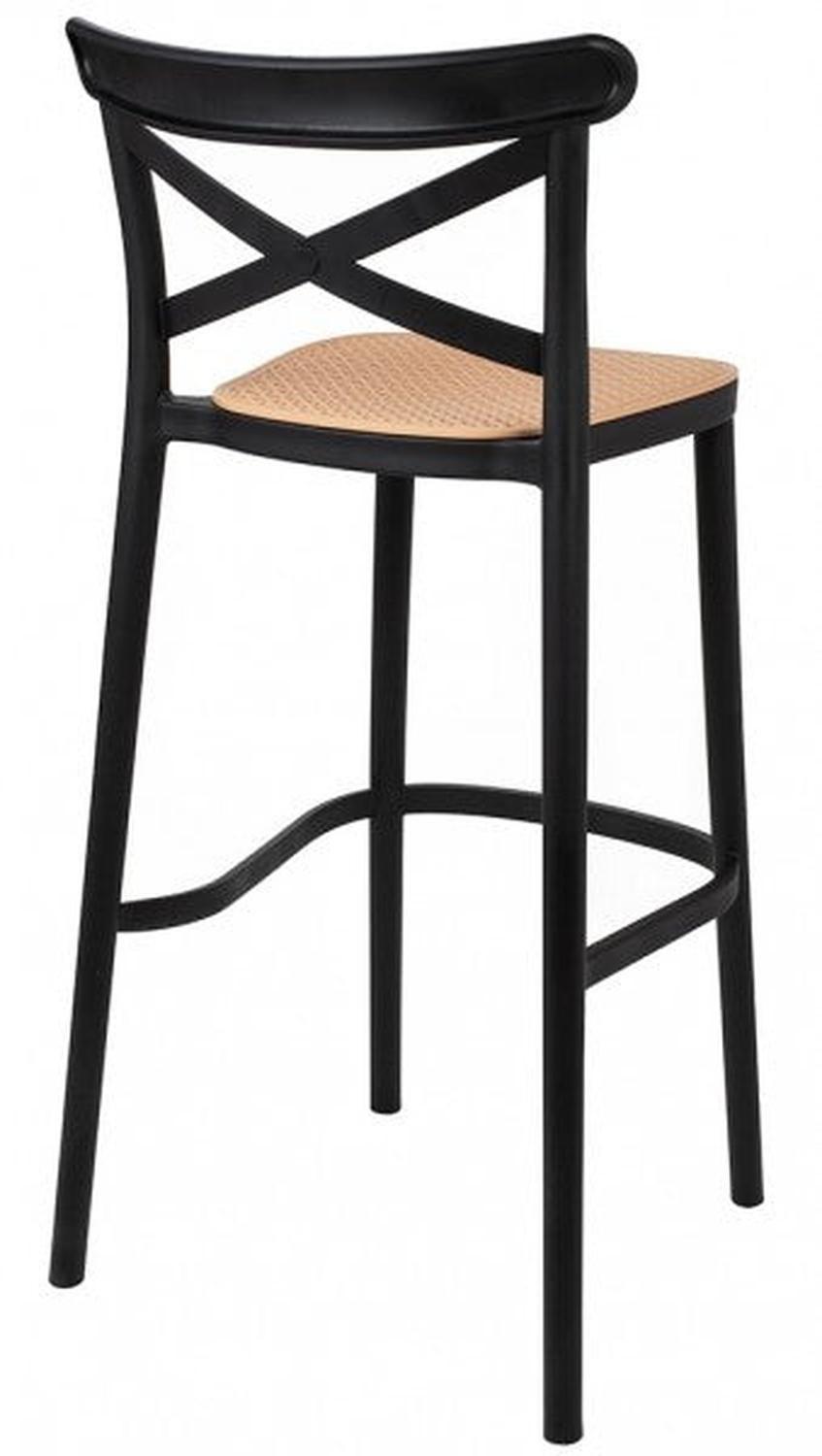 Pack 2 Taburetes Bar Valentino Negro 75 cm | Estilo Vintage | Exterior-3