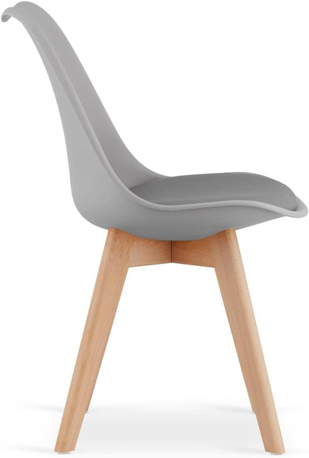 Pack 4 Tulip Gris Acolchadas | Diseño Moderno-3