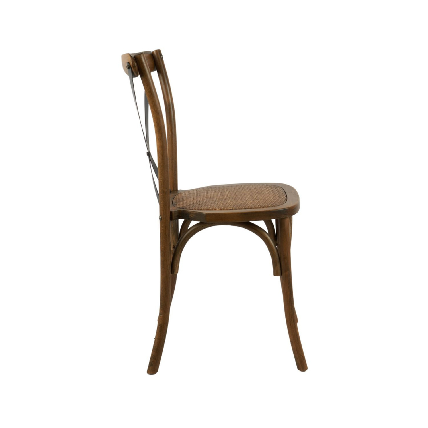Silla Crossback Madera & Rattan | Café y Negro | Diseño Vintage-3