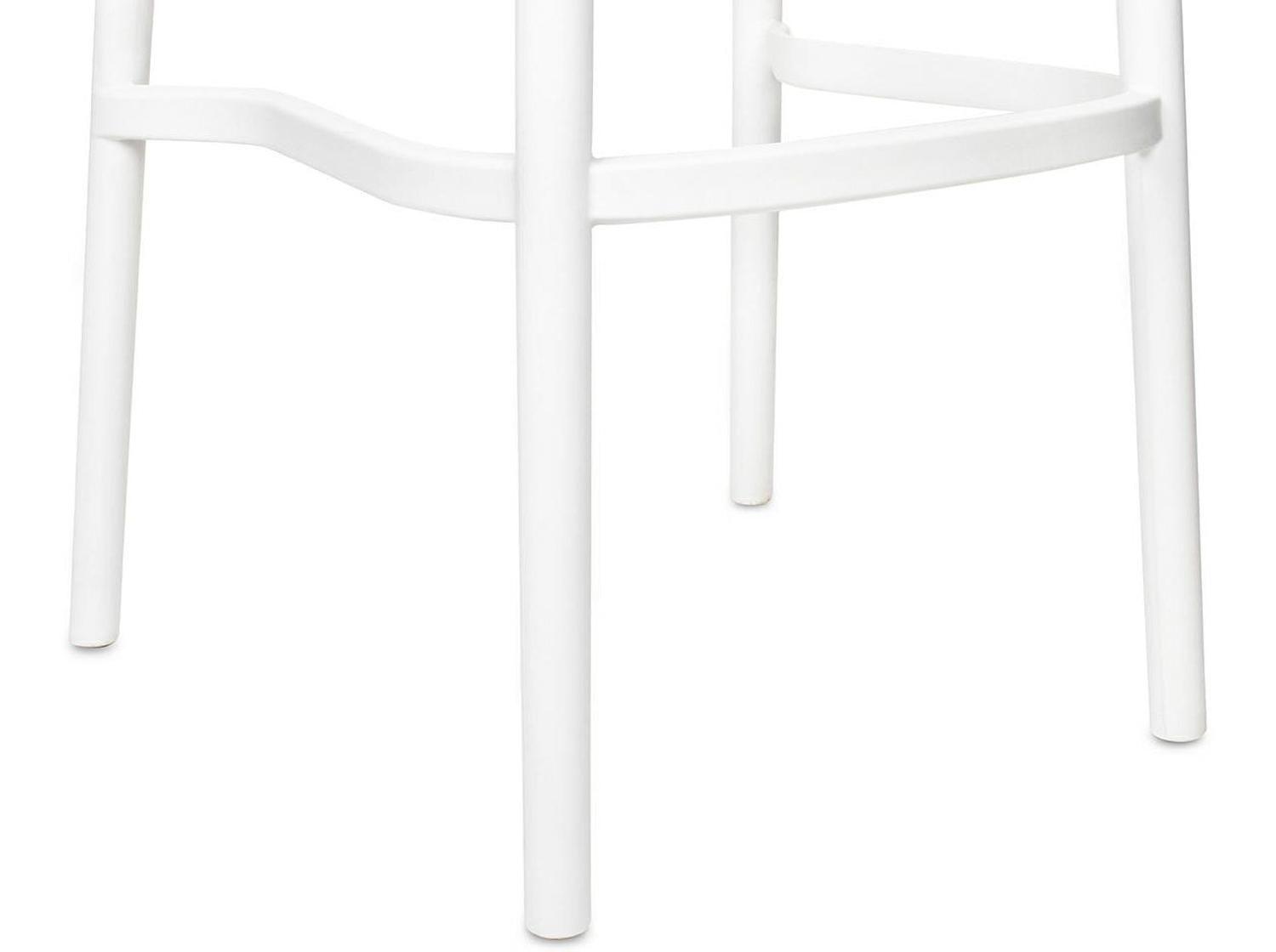Pack 4 Taburetes Bar Valentino Blanco 65 cm | Apilable| Exterior-3