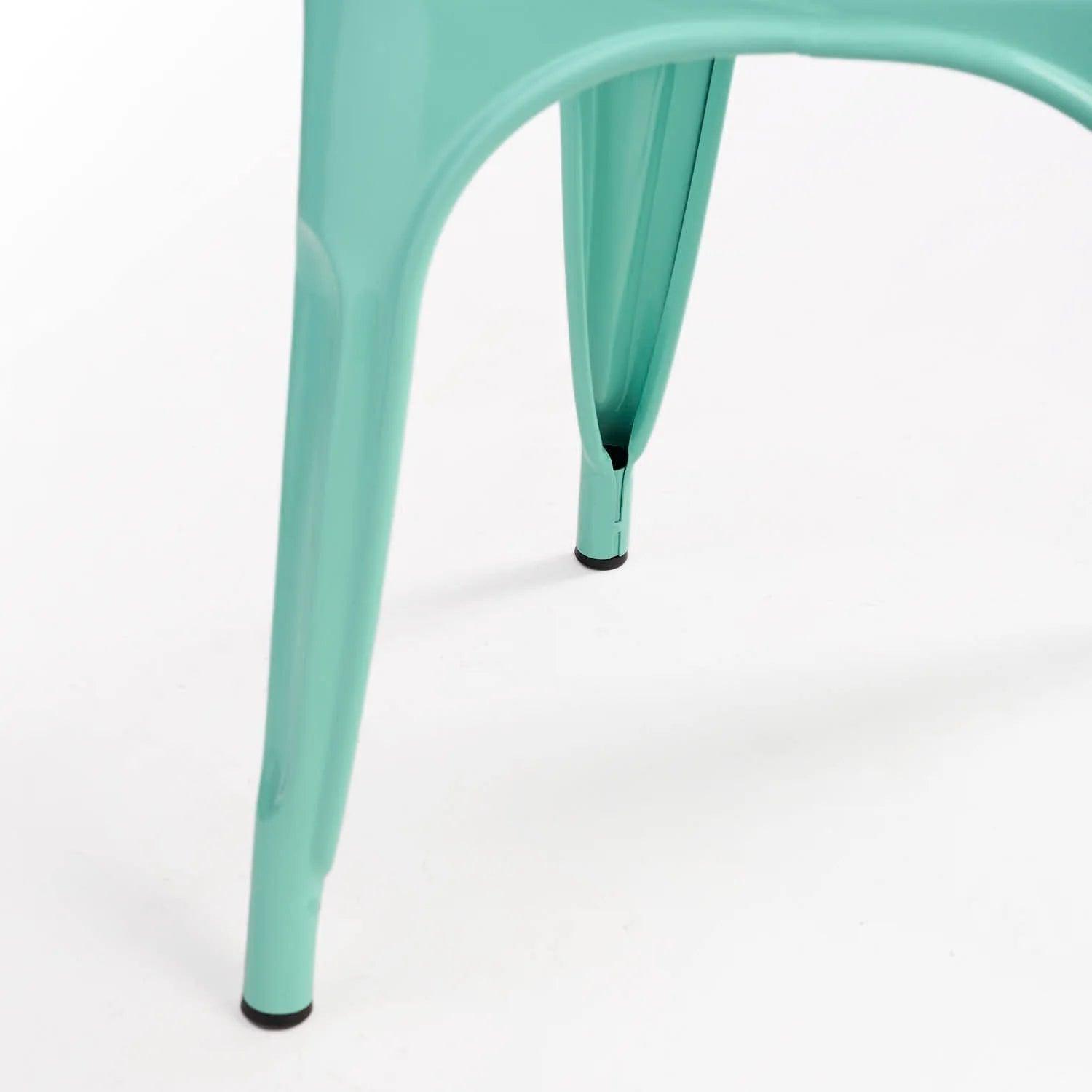 Pack 4 Silla Tolix Acero Menta | Resistente para Exterior e Interior-4
