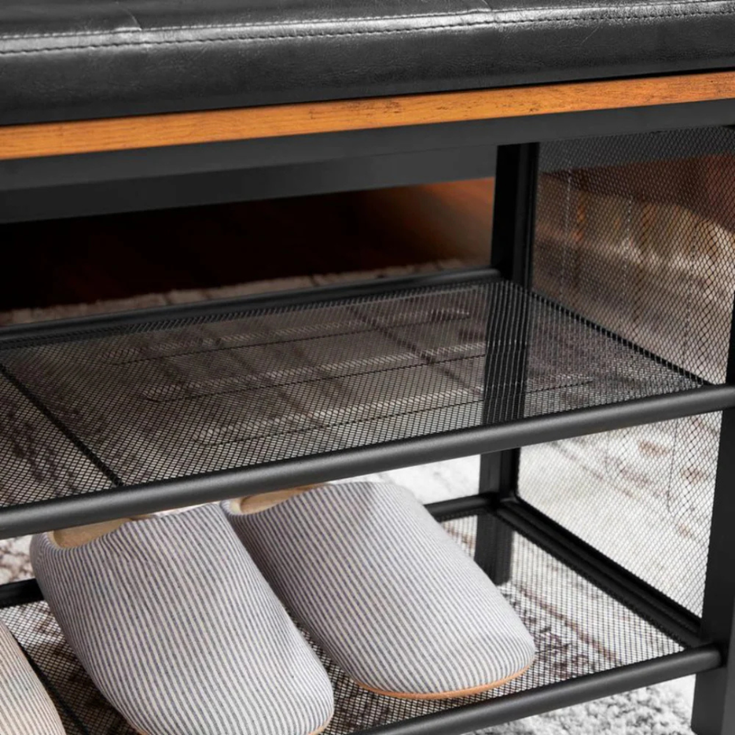Banqueta Zapatero Waco | Eco Cuero-3
