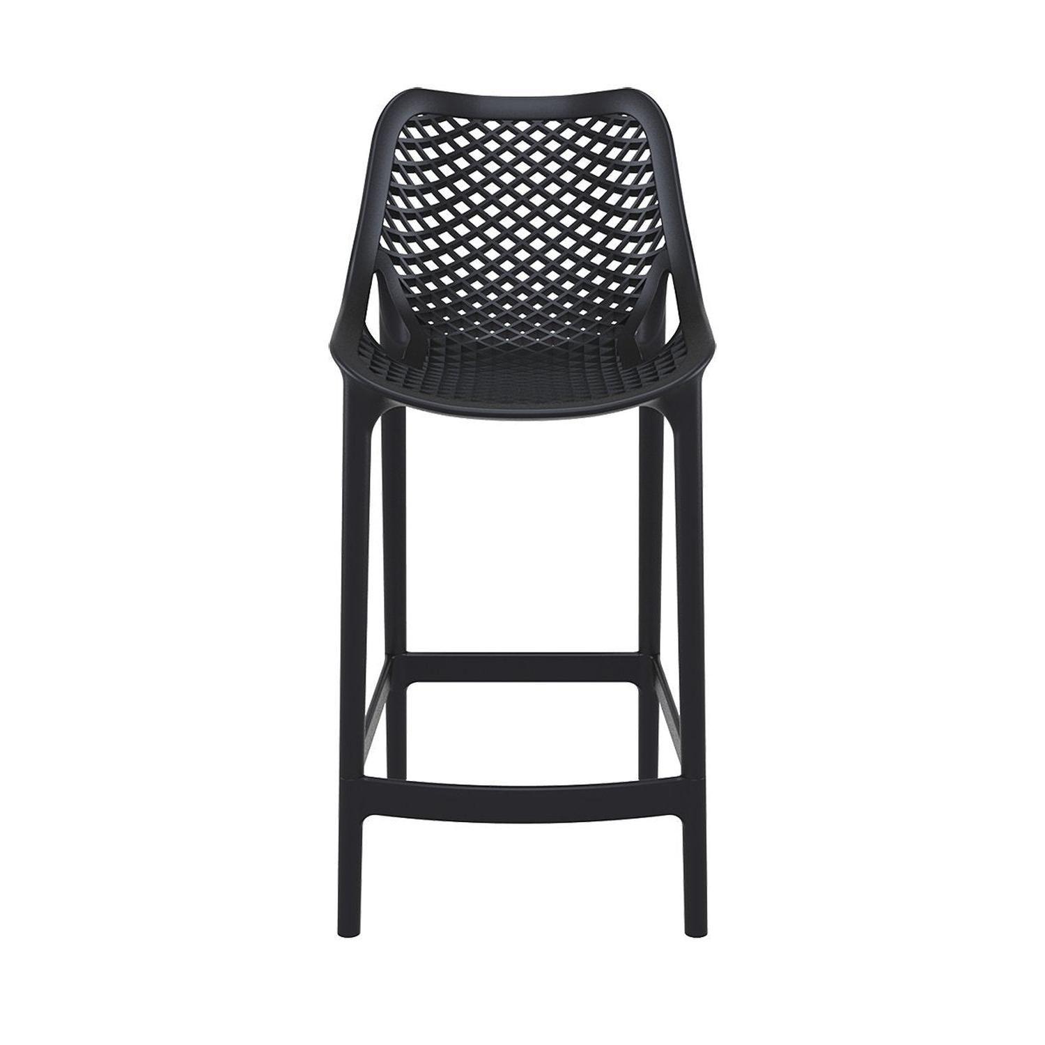 Taburete Bardo | Diseño Moderno| Exterior e Interior| 65cm Negro-3